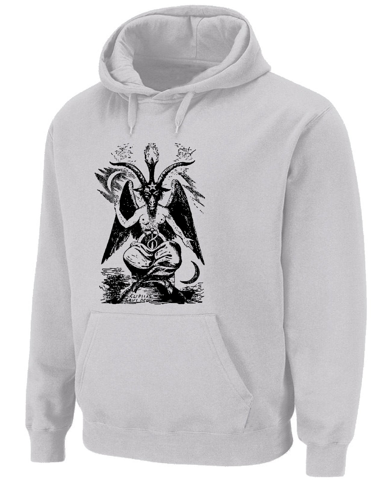 Men's Tribal Baphomet Goat of Mendes Hoodie - Gothic Occult Streetwear for Halloween, Metal Concerts & Alternative Fashion