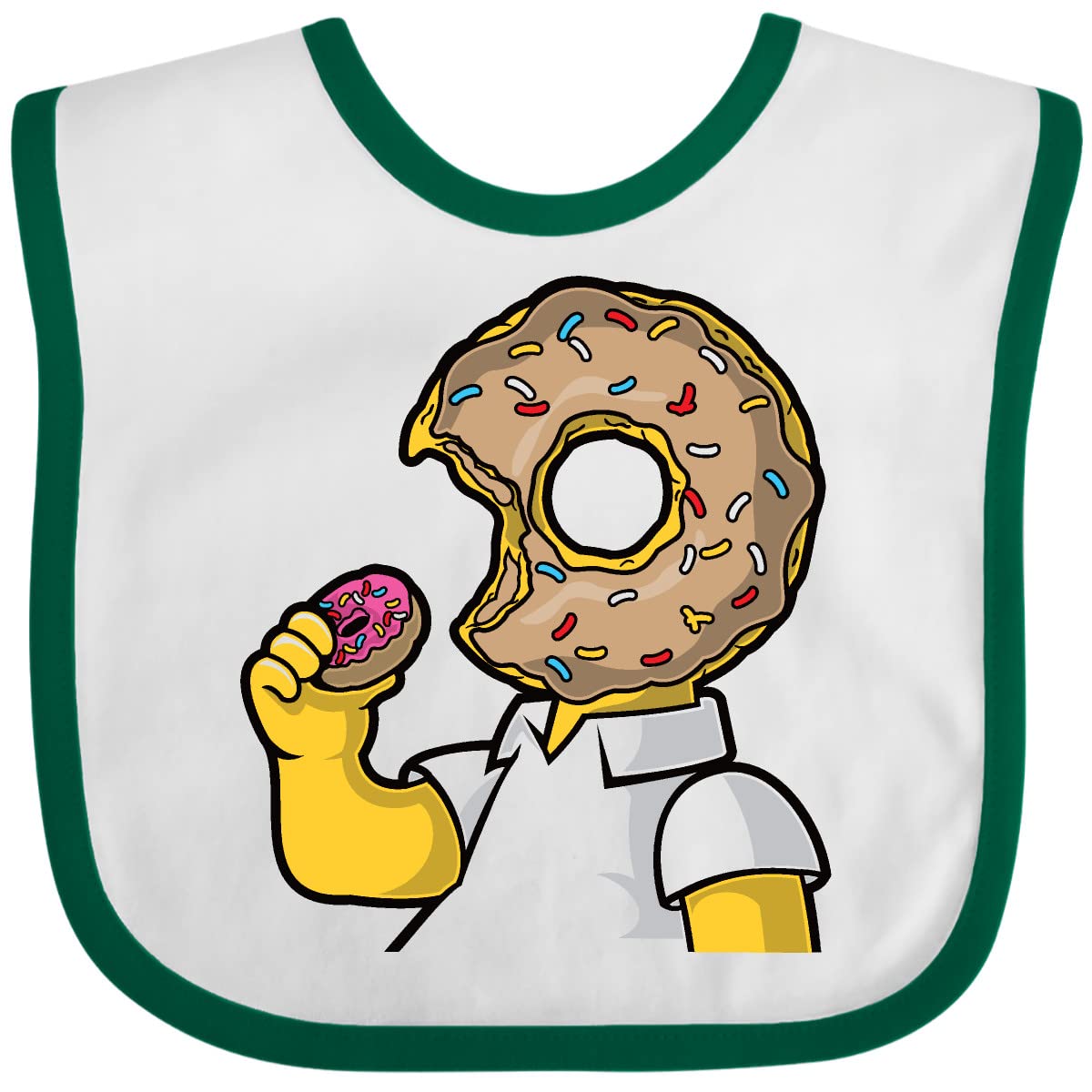 Inktastic I Like Donuts Baby Bib - Soft Cotton Drool Bib for Infants & Toddlers - Cute Donut Pattern Feeding Bib for Mealtime & Playtime