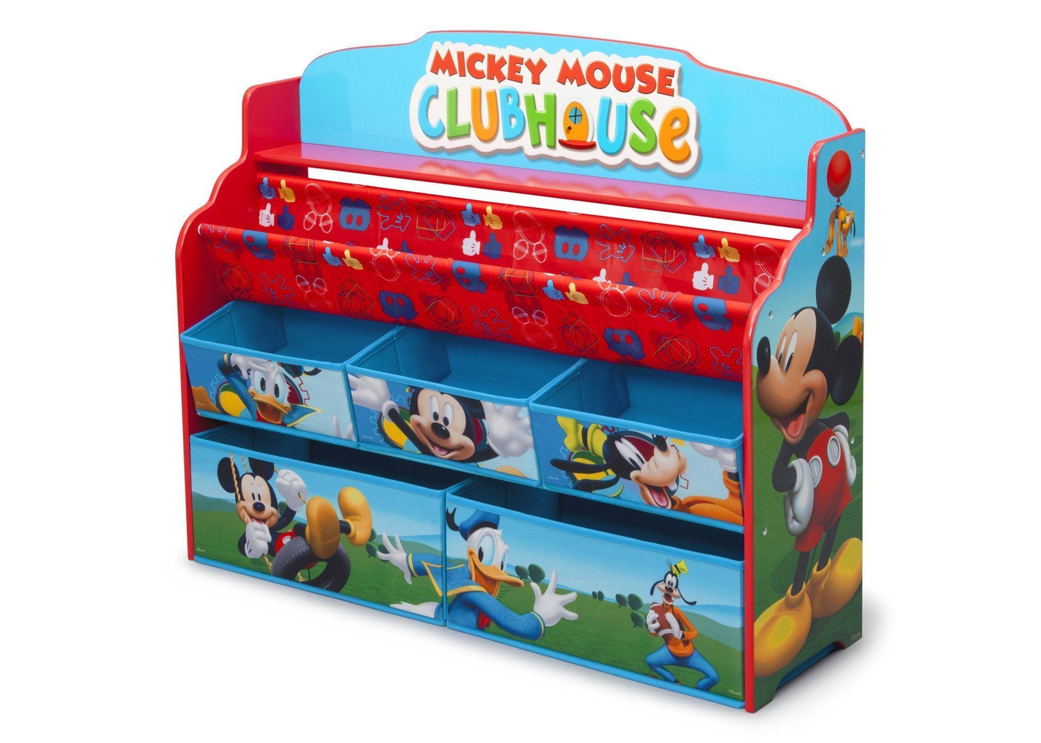 Mickey Mouse Deluxe Book & Toy Organizer Storage Box for Kids - Perfect for Nursery, Playroom & Classroom Organization