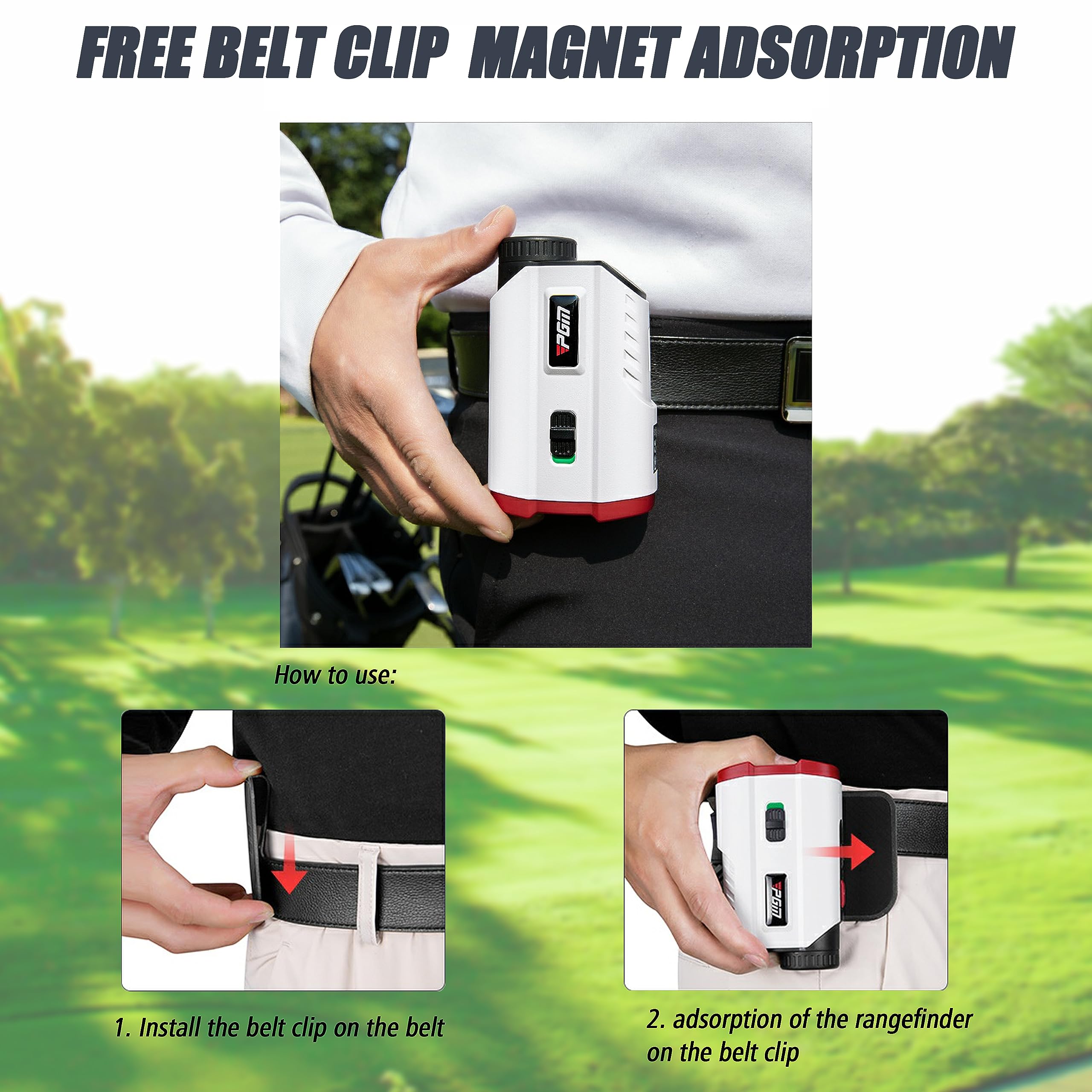 PGM Golf Rangefinder with Slope | 600 Yard Laser Range Finder | 7X Magnification | Flag Lock & Vibration | Golf Gifts for Men | Perfect for Tournament Play & Course Practice