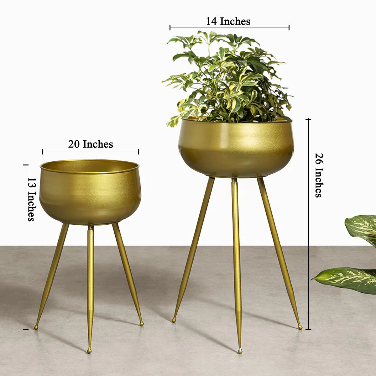 Premium Garden Grove Planters Set of 2 - Large Outdoor Flower Pots for Patio, Balcony & Garden Decor - Perfect for Herbs, Flowers & Succulents