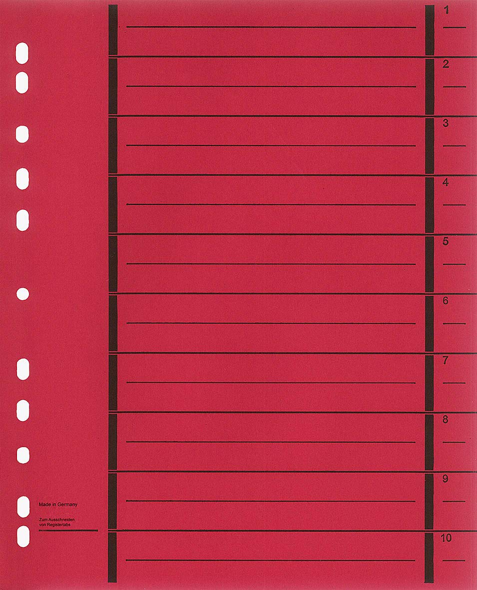 Vibrant Red Recycled Cardboard Dividers - Eco-Friendly Organizers for Home, Office & School Supplies | Perfect for Notebooks, Files & Craft Projects
