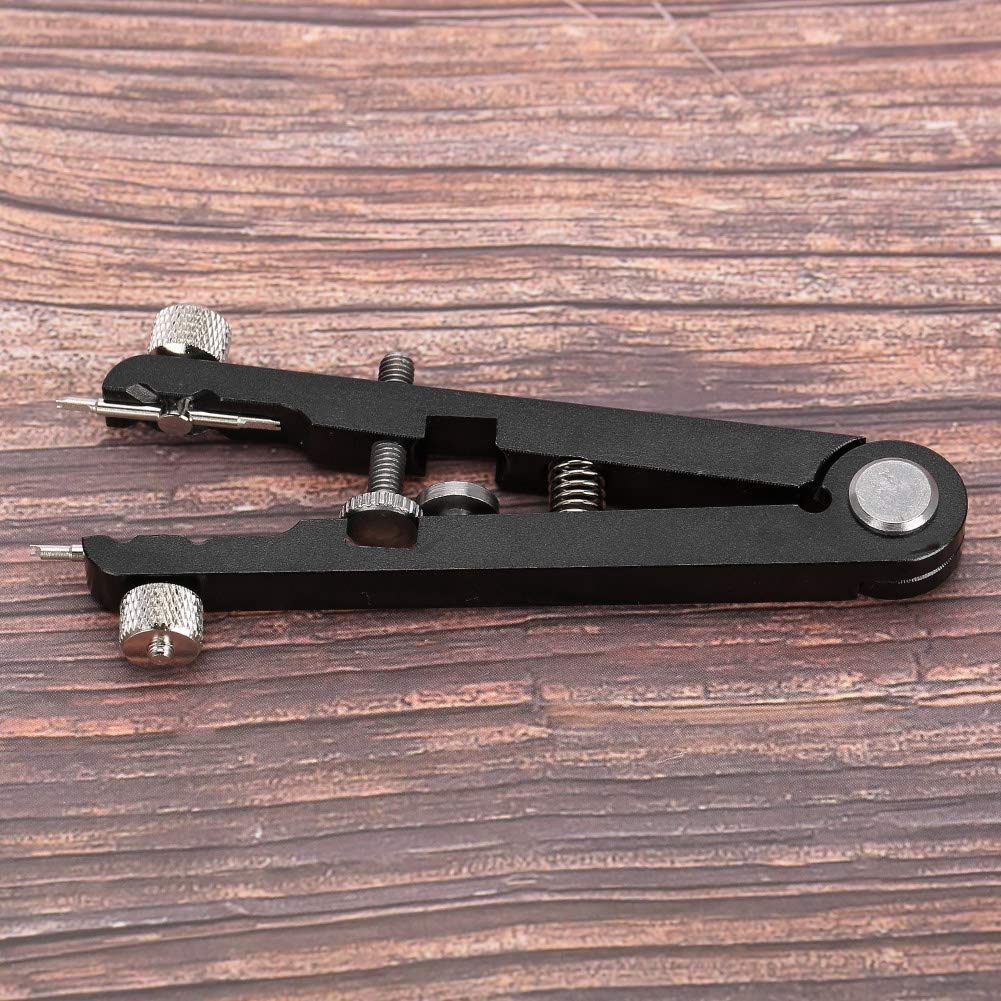 6825 Alloy V-Shaped Spring Bar Pliers - Professional Watch Band Remover & Adjuster Tool (Black 6-Pin) for Watch Repair, Bracelet Replacement & Jewelry Maintenance