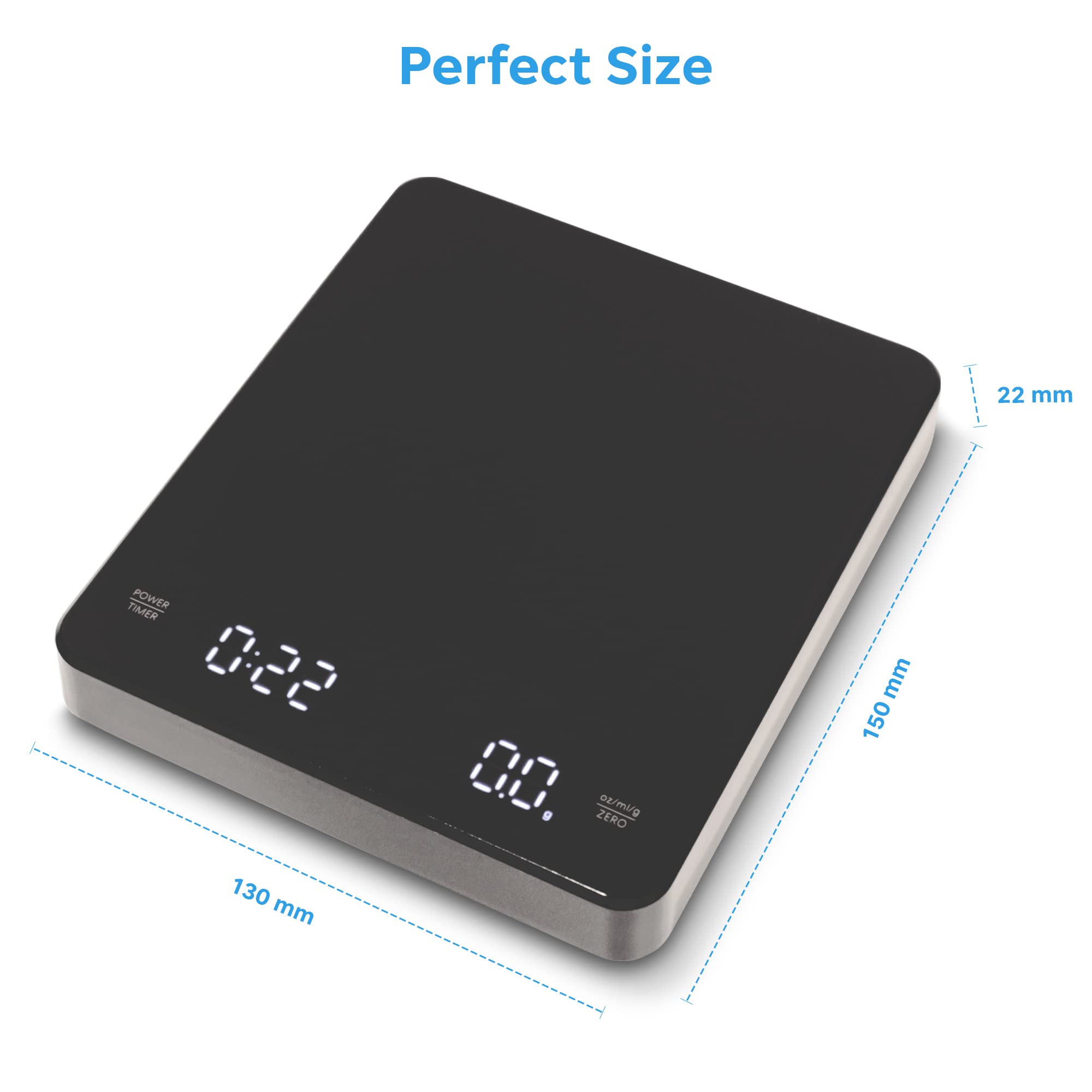 Premium Digital Coffee Scale with Built-in Timer & Auto-Start Function - Perfect for Pour Over, Espresso, and Home Barista Brewing