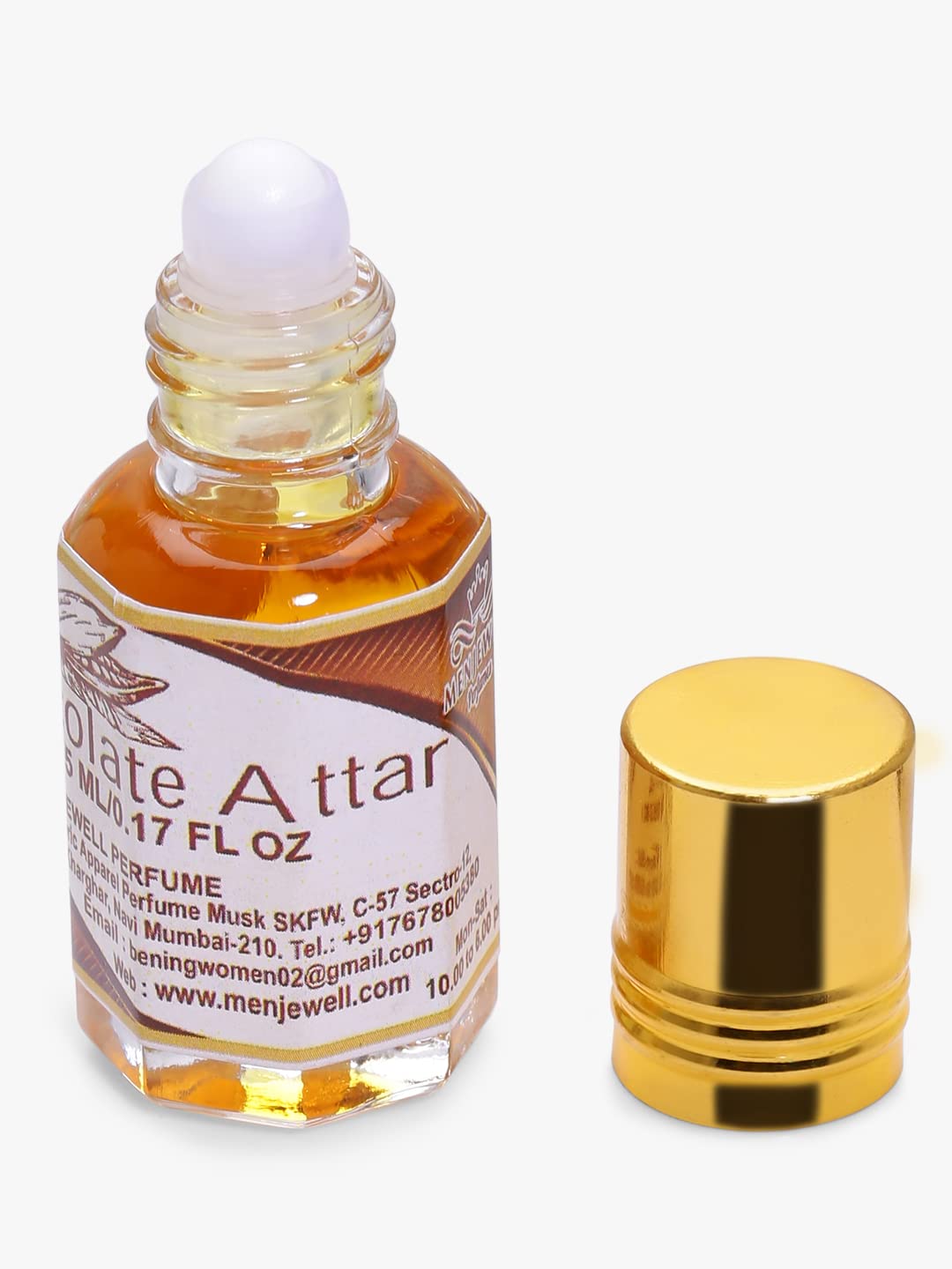 Premium Chocolate Musk Attar Perfume Oil - 100% Natural Herbal Fragrance for Men & Women - 10ml (Pack of 2) - Romantic Dates, Special Occasions & Daily Wear