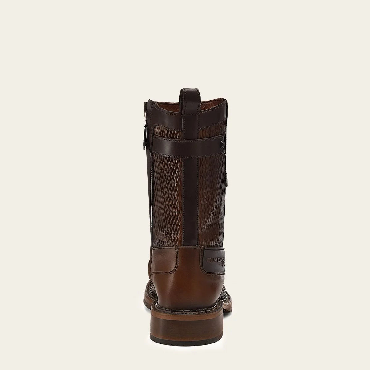 Men's Cuadra Almond Casual Cowboy Python Skin Zip Ankle Boots - Stylish Western Boots for Everyday Wear, Outdoor Adventures & Country Events