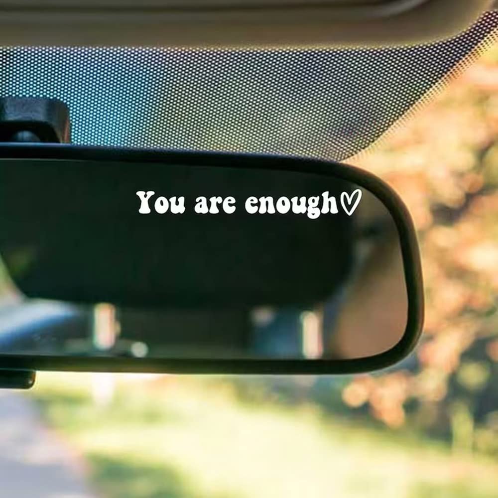 You Look Good Car Mirror Decal - Black Rear View Mirror Sticker for Cars, Cute Bumper Decal - Perfect for Personalizing Vehicles & Adding Fun to Daily Commutes