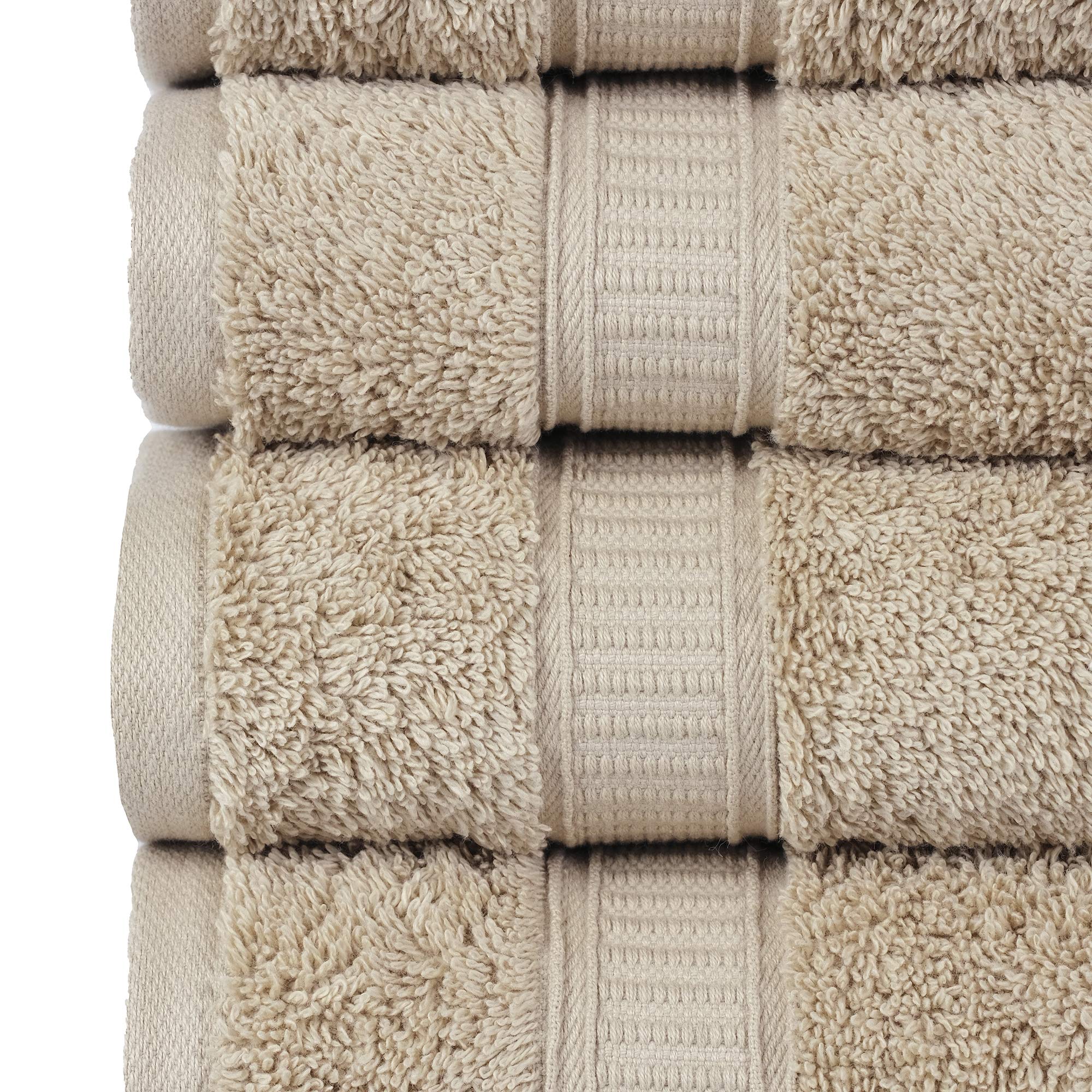 Luxury 2-Piece Hand Towel Set - 100% Turkish Cotton, Super Soft & Highly Absorbent - Hotel & Spa Quality Bath Towels for Home & Gifts (Beige) - Perfect for Bathrooms, Guest Rooms & Spa Days