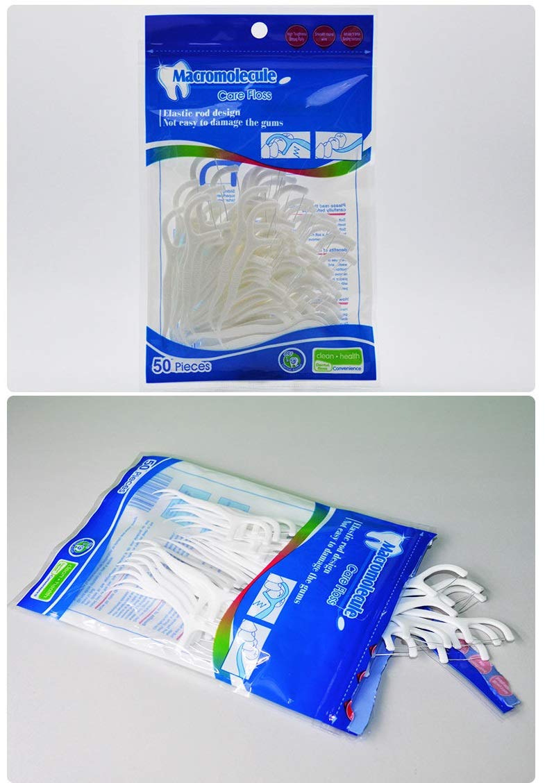 100 Picks Professional Dental Floss Picks - Soft Macro-Molecule Cleaning Toothpicks for Teeth Care & Plaque Removal | Perfect for Travel, Office & Home Oral Hygiene