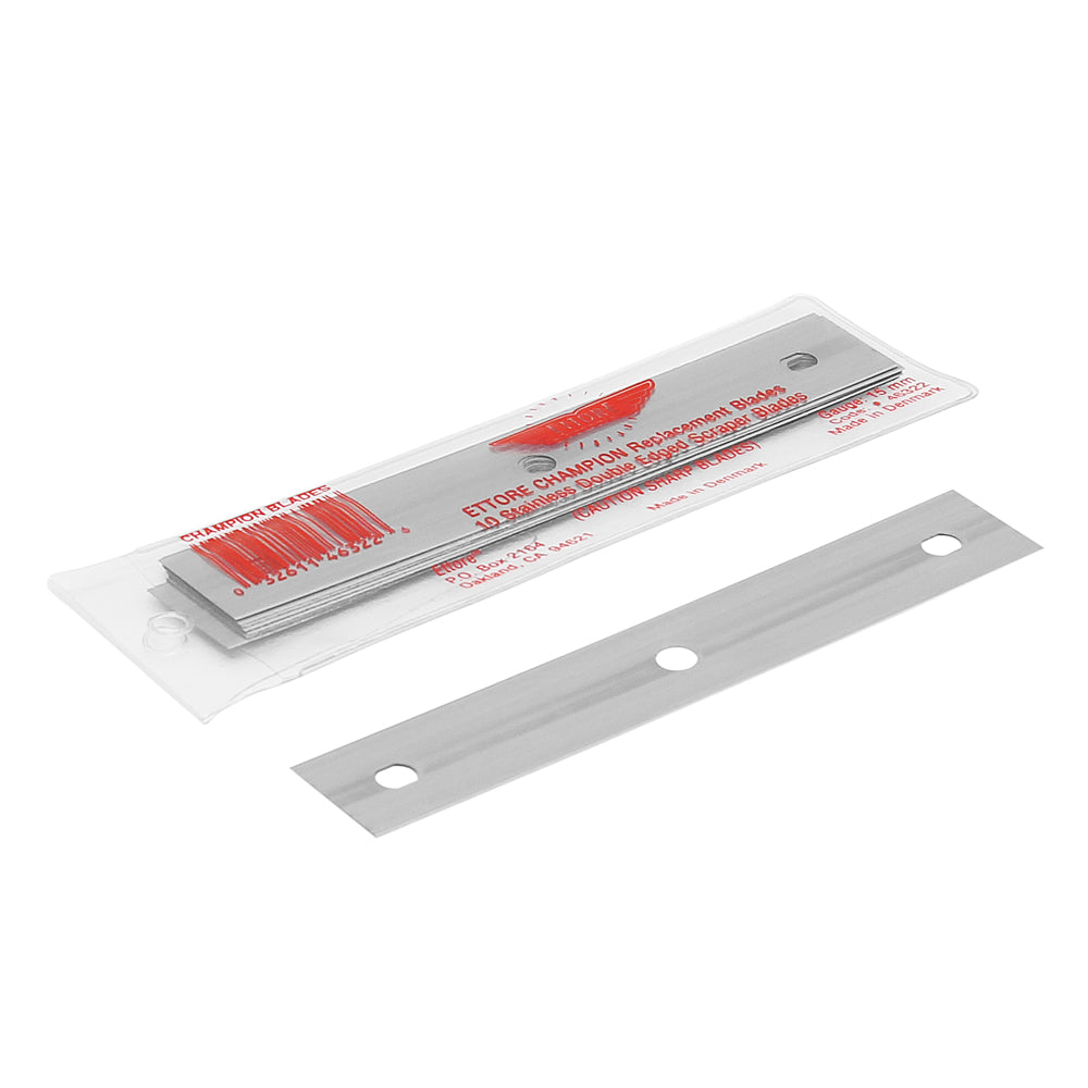 Ettore Champion Razor Blades 5in/12cm - Premium Window Cleaning Blades for Professional and Home Use | Perfect for Glass, Mirrors, and Smooth Surfaces