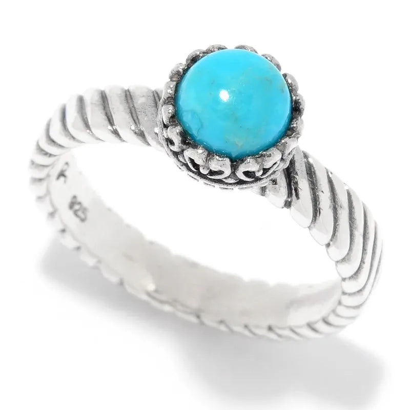 Comet Ring with Genuine Turquoise Stone - Elegant Boho Jewelry for Women | Perfect for Casual Wear, Parties & Gifts