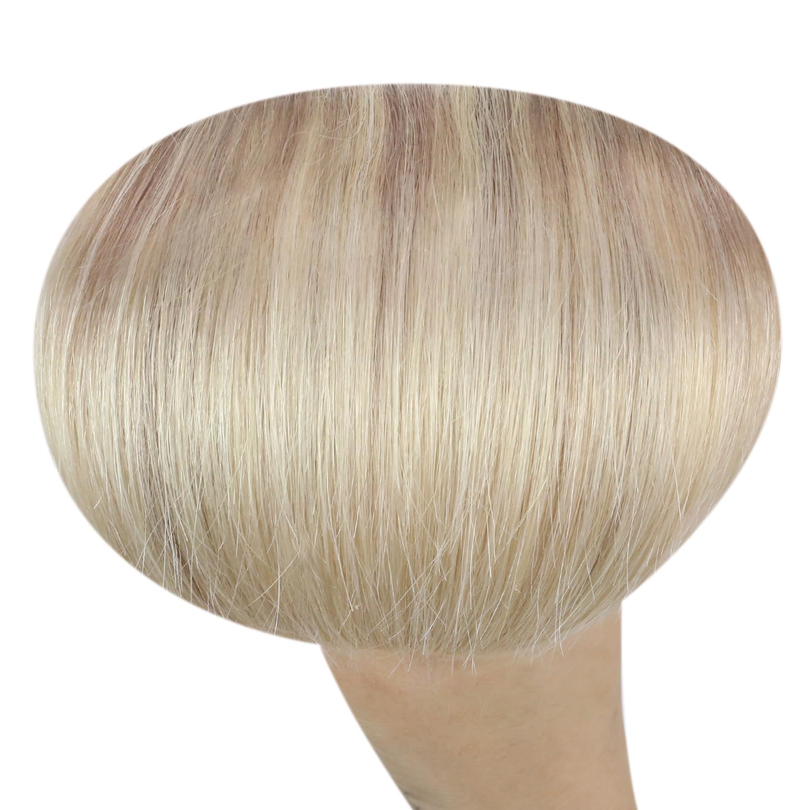 Sunny Wire Hair Extensions - 100% Real Human Hair, Invisible Fish Line Extensions - Ash Blonde to Platinum Blonde #18/22/60 - 20 Inch - Perfect for Parties, Weddings & Everyday Styling