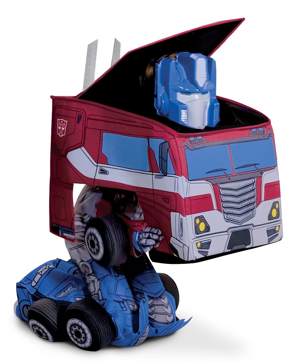 Official Optimus Prime Transforming Costume for Boys - Convertible Character Suit | Halloween Cosplay, Birthday Party & Comic-Con Outfit