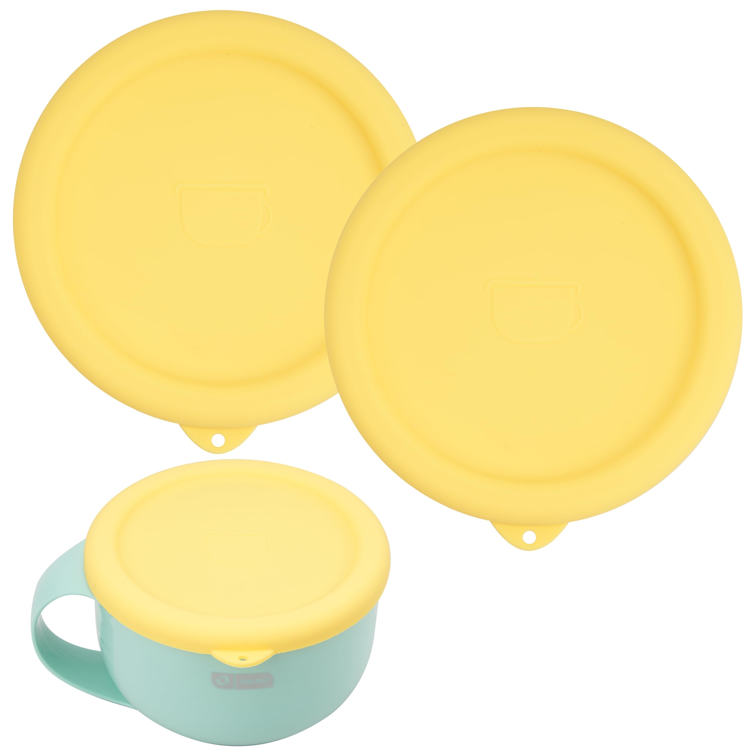 2-Pack Silicone Lids for Dash My Mug Ice Cream Maker - Food Grade Reusable Bowl Covers - Freezer & Dishwasher Safe - Perfect for Ice Cream Storage & Food Preservation (Bowl Not Included)