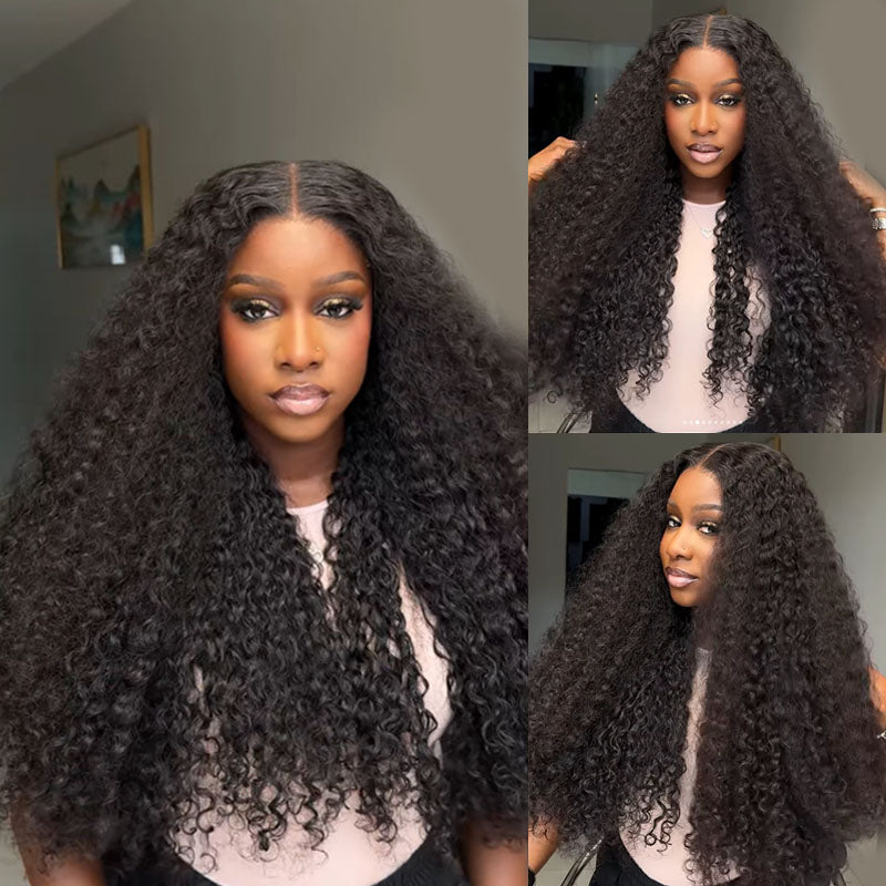 15A Grade Small Curly Human Hair Wig - Eullair Double Drawn with Full Ends Transparent HD Lace Frontal Wigs for Women | Natural Look for Daily Wear, Parties & Special Occasions