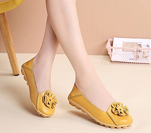 Women's Slip On Loafers - Comfortable Pea Design Casual Flat Shoes for Work, Travel & Everyday Wear