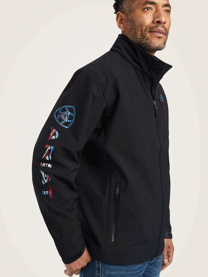 Ariat Men's Logo 2.0 Chimayo Jacket - Black | Western Style Water-Resistant Work Coat for Ranch, Rodeo & Outdoor Activities