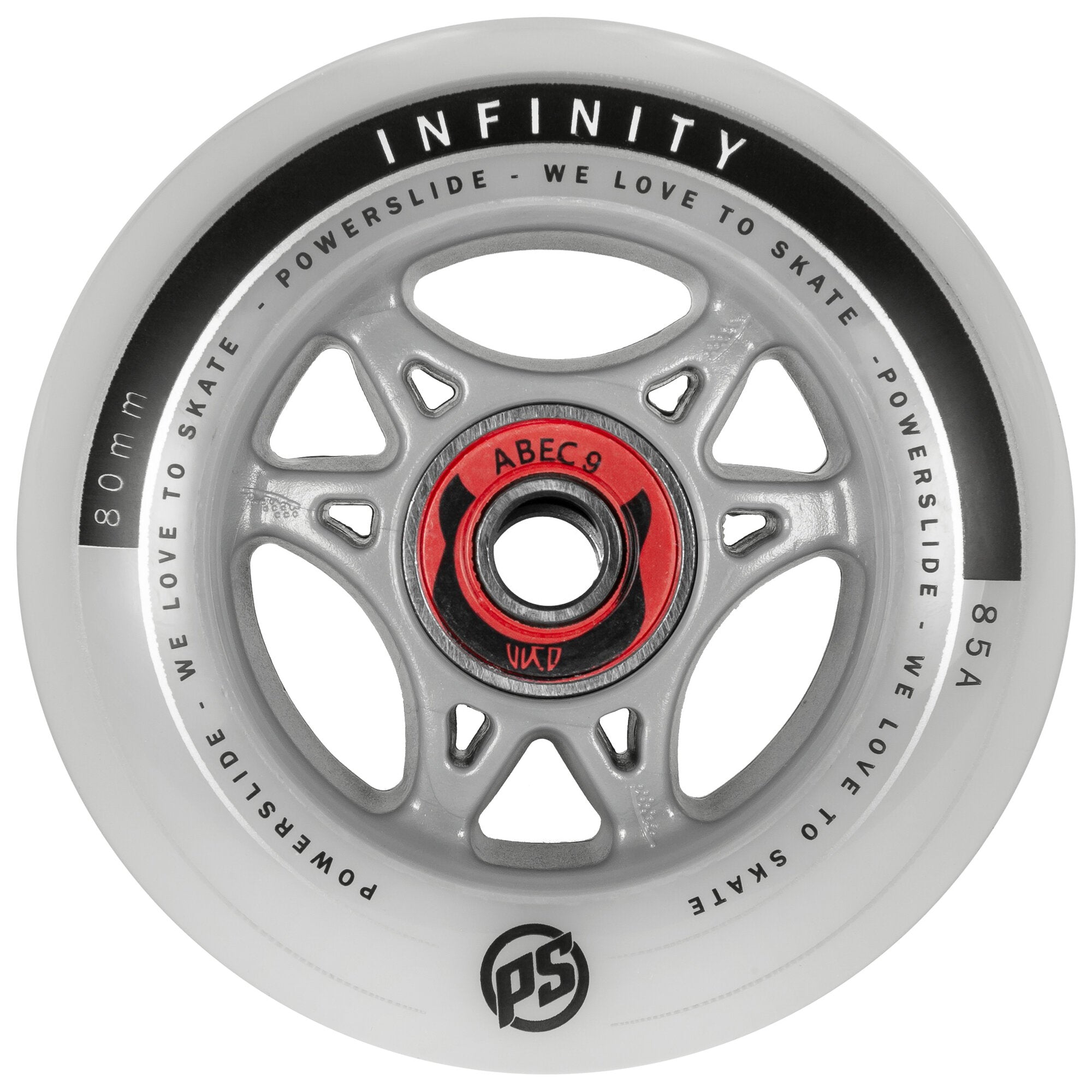 Infinity 80 RTR ABEC9 Skateboard Wheels with Spacers - 4 Pack Set for Smooth Riding & Longboard Skateboards - Perfect for Street Skating, Cruising & Downhill Performance