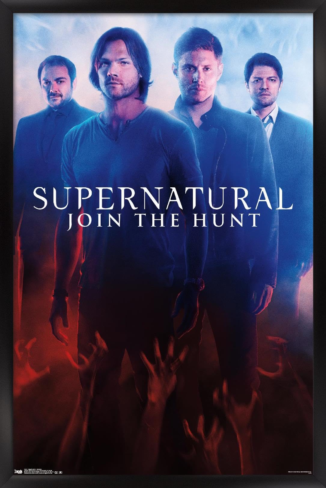 Supernatural Demons Wall Poster - 14.725 x 22.375 Inches Black Framed Art Print | Gothic Home Decor, Horror Movie Room, TV Show Fan Gift