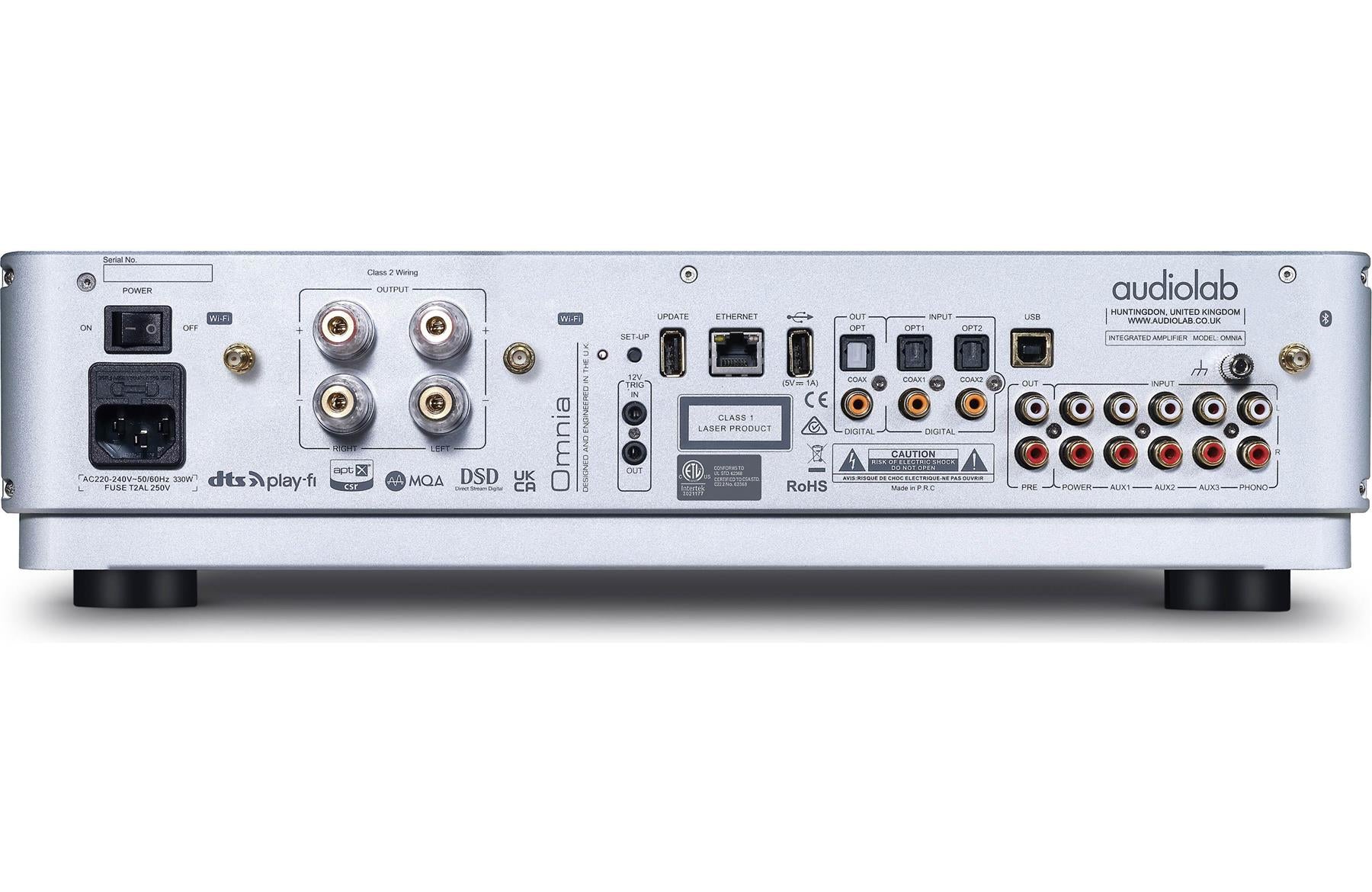 Audiolab Omnia Silver Stereo Integrated Amplifier with Built-in CD Player, DAC, WiFi & Bluetooth – Perfect for Home Audio Systems & Hi-Fi Enthusiasts