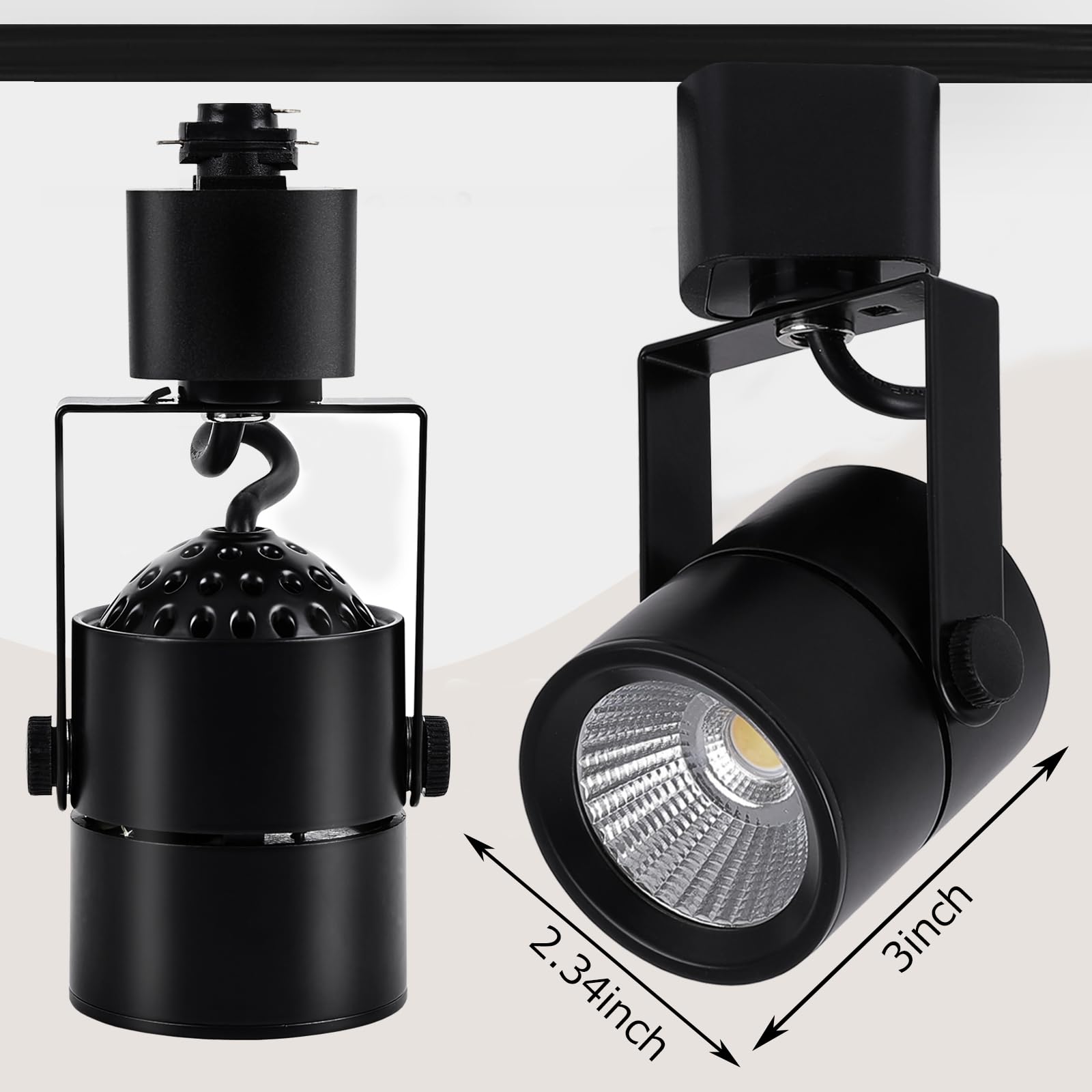 10W Dimmable LED Track Lighting Heads - H Type Track Light Replacement Fixtures, 3000K Warm White, CRI90+, 24° Beam Angle, 1000lm - Perfect for Kitchen, Dining Room, Wall Art Accent & Task Lighting