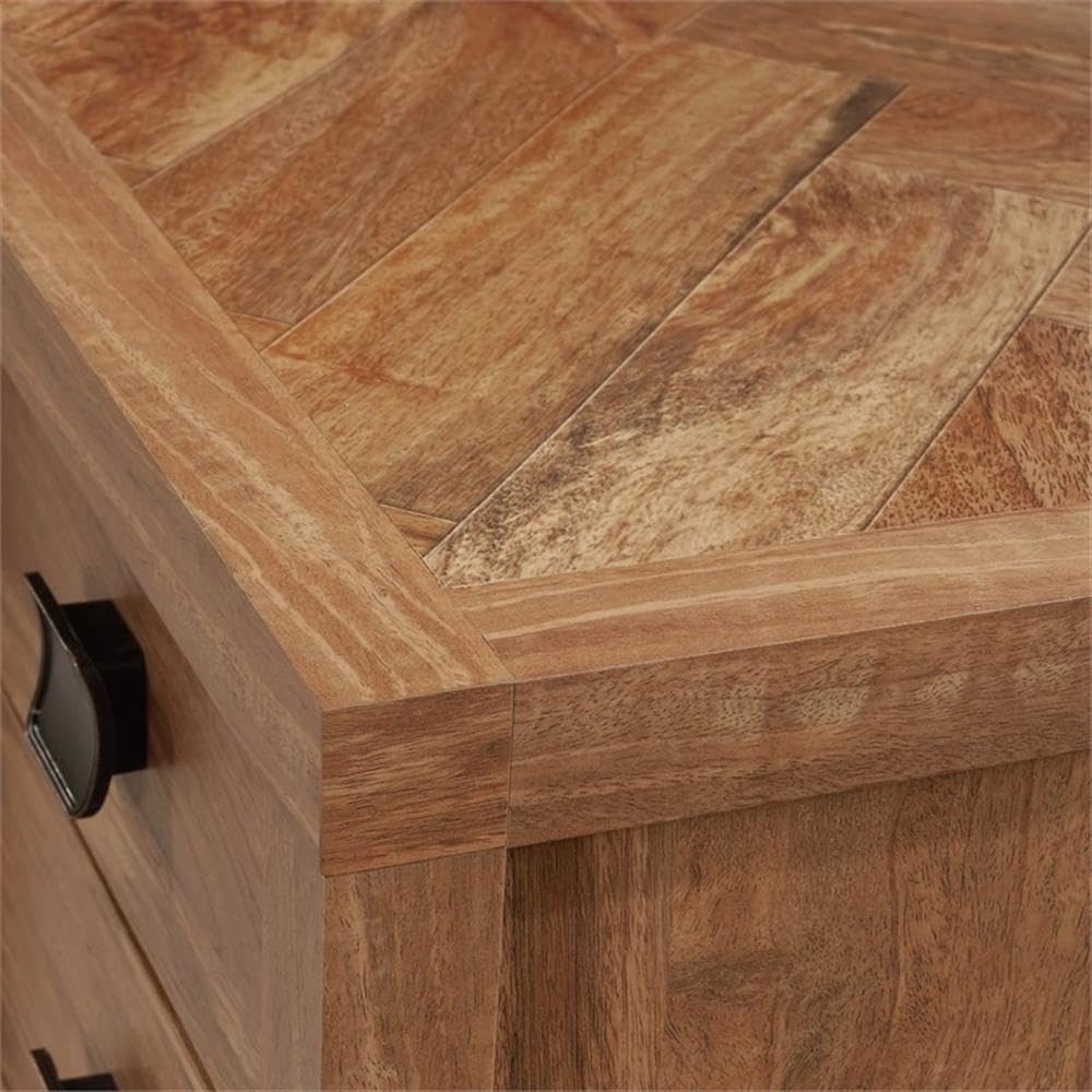 UrbanPro 6-Drawer Farmhouse Executive Desk - Solid Wood Office Desk in Brown Finish | Perfect for Home Office, Study Room & Workspace Organization