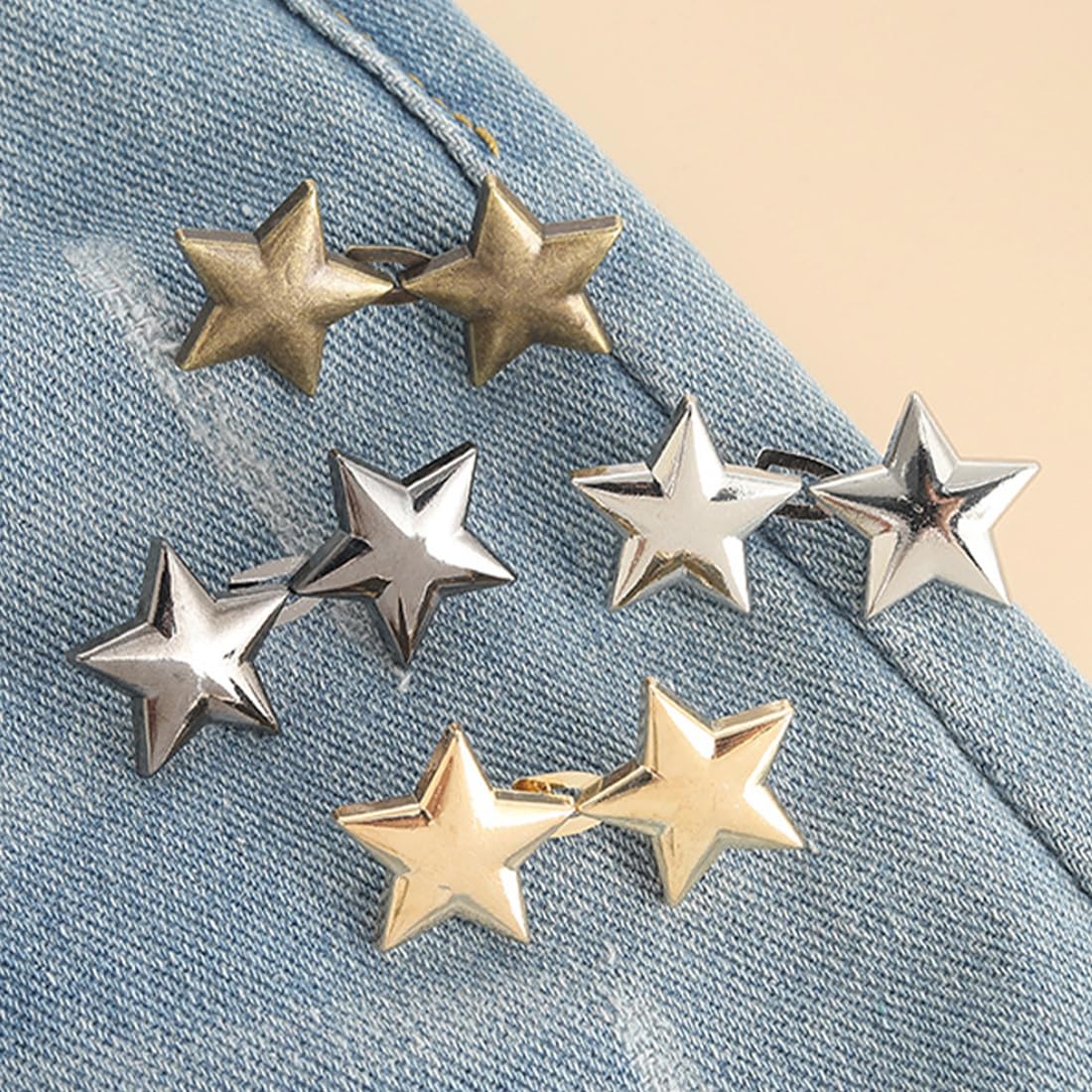 Adjustable Jeans Waist Buttons - 8 Pairs of Denim Belt Buttons for Pants Tightening & Waistband Adjustment - Perfect for DIY Jeans Repair & Custom Fit - Ideal for Men, Women & Kids
