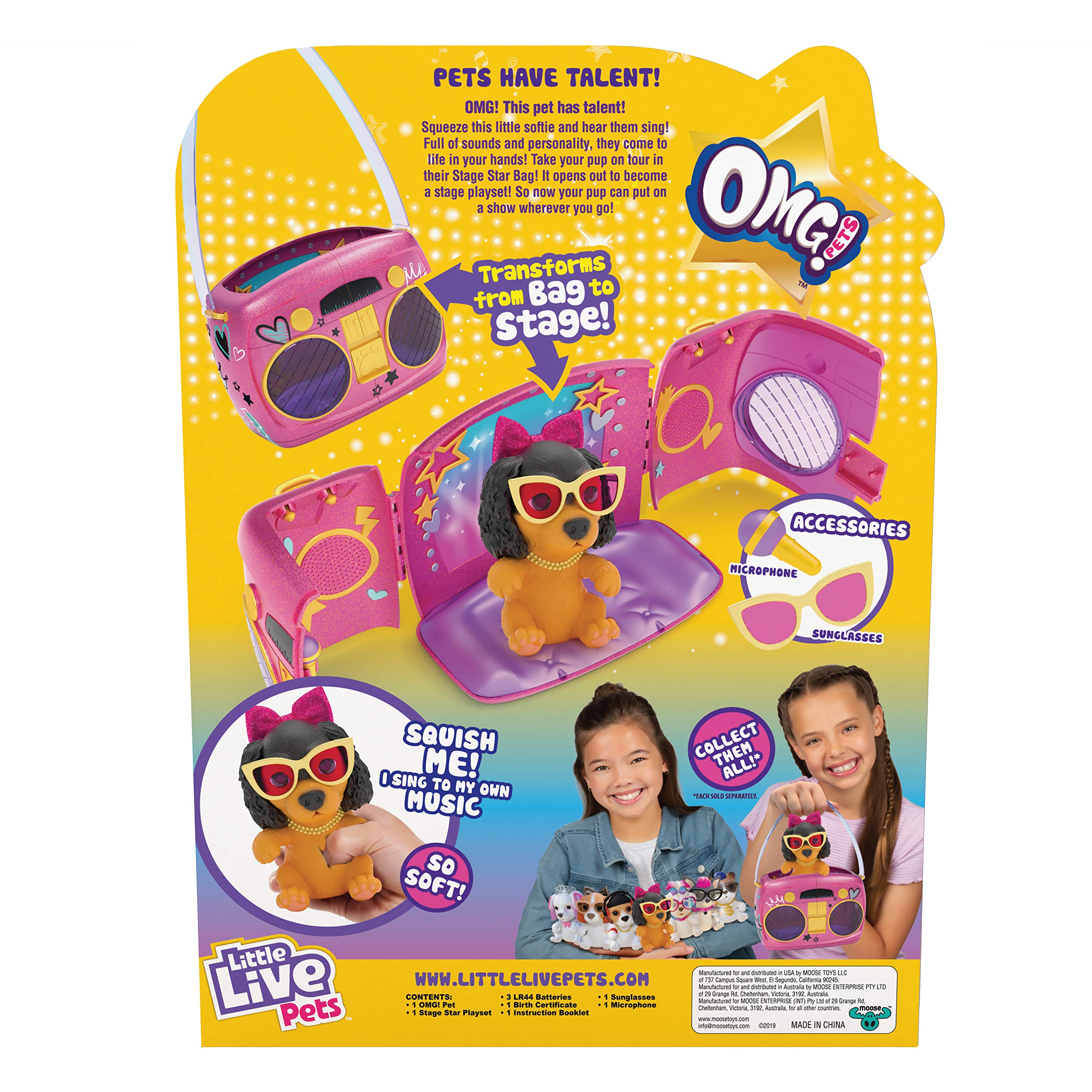 Little Live Pets OMG Pup Star Interactive Playset - Singing & Dancing Toy Dog for Kids Ages 5+ | Perfect Birthday Gift & Pretend Play Companion