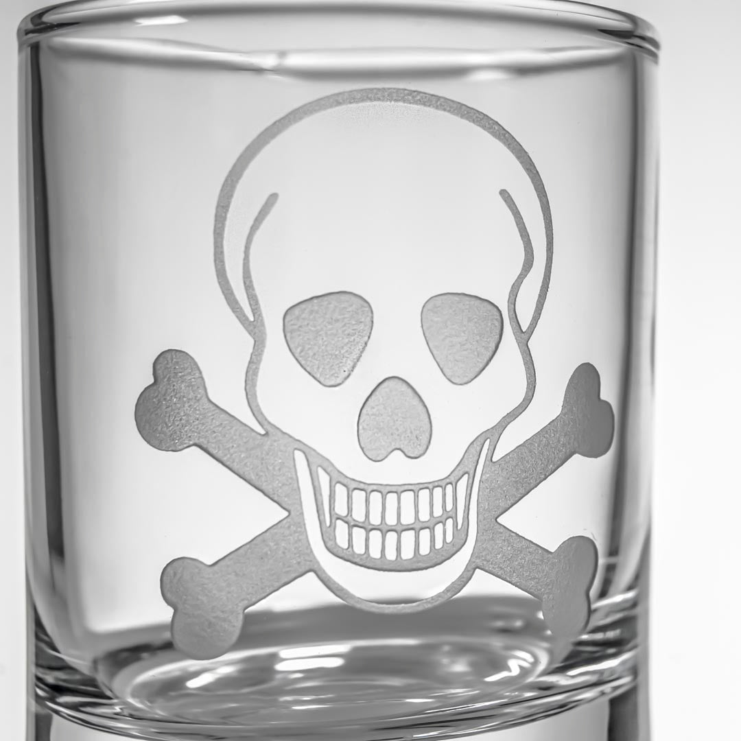 Skull and Crossbones 2.5-Inch Candle Votive Holder Set of 4 - Gothic Decor for Halloween, Home, and Party Decorations