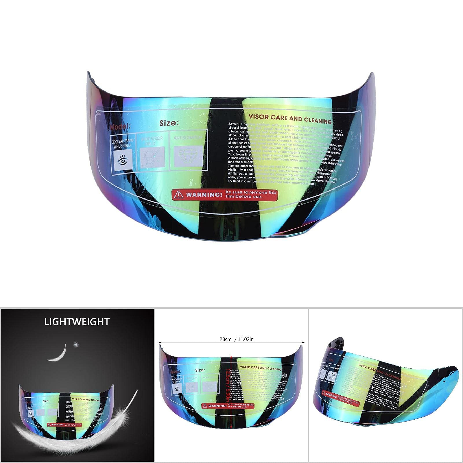 Aramox Universal Motorcycle Helmet Visor Lens - AGV K5 K3SV Replacement for Full Face Helmets - Riding Protection