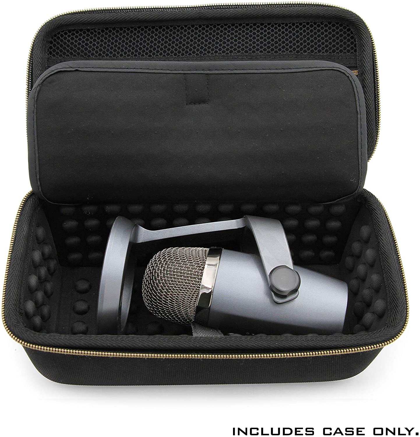CASEMATIX Durable Hard Case for Blue Yeti Nano Microphone & USB Mics - Shockproof Protective Cover for Streaming, Podcasting & Recording Accessories - Perfect for Travel & Studio Use
