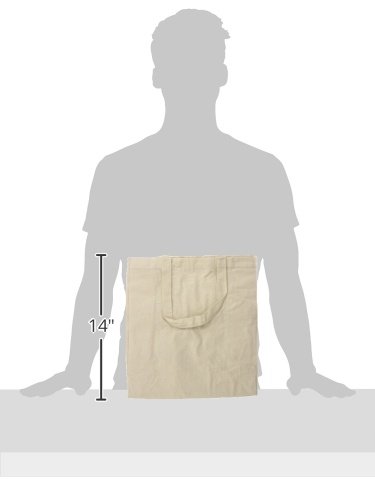 Eco-Friendly 3-Pack Reusable Cotton Canvas Grocery Bags - 12.5