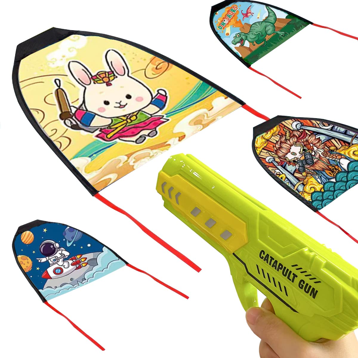 Best Kite Launcher Toy Set for Kids - Outdoor Beach Kite Ejection Toy with Launcher - Fun Beach & Park Flying Kites for Outdoor Family Activities