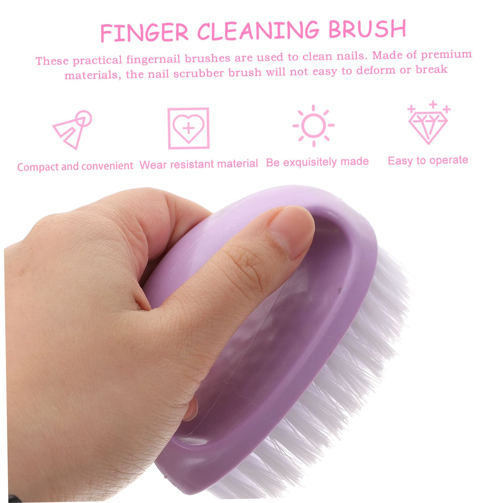 Beavorty 2-Piece Nail Cleaning Brush Set - Professional Manicure Dust Brush for Nail Art, Acrylic & Gel Polish Removal - Perfect for Salons, Home Nail Care & DIY Nail Supplies