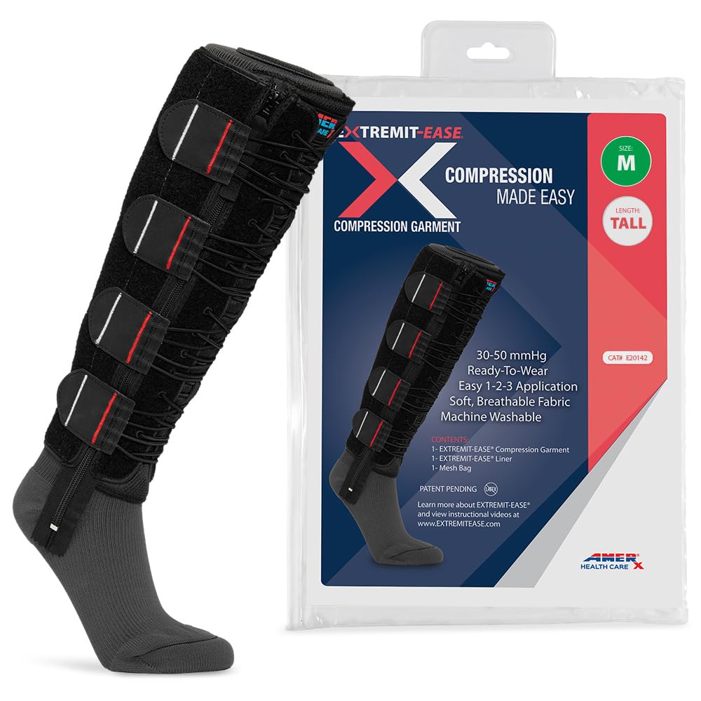 30-50 mmHg Lower Leg Compression Wrap for Lymphedema, Venous Insufficiency & Post-Surgery Swelling Relief - Medical Grade Support Sleeves for Circulation, Edema Control & Recovery (Ideal for Daily Wear, Travel & Post-Operative Care)