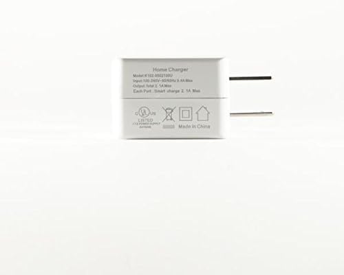 Omnihil 2-Port USB Wall Charger with 30ft Micro USB Cable - Fast Charging Compatible with Bose QC35 QC45 Wireless Headphones - Perfect for Home Office Travel Car Charging