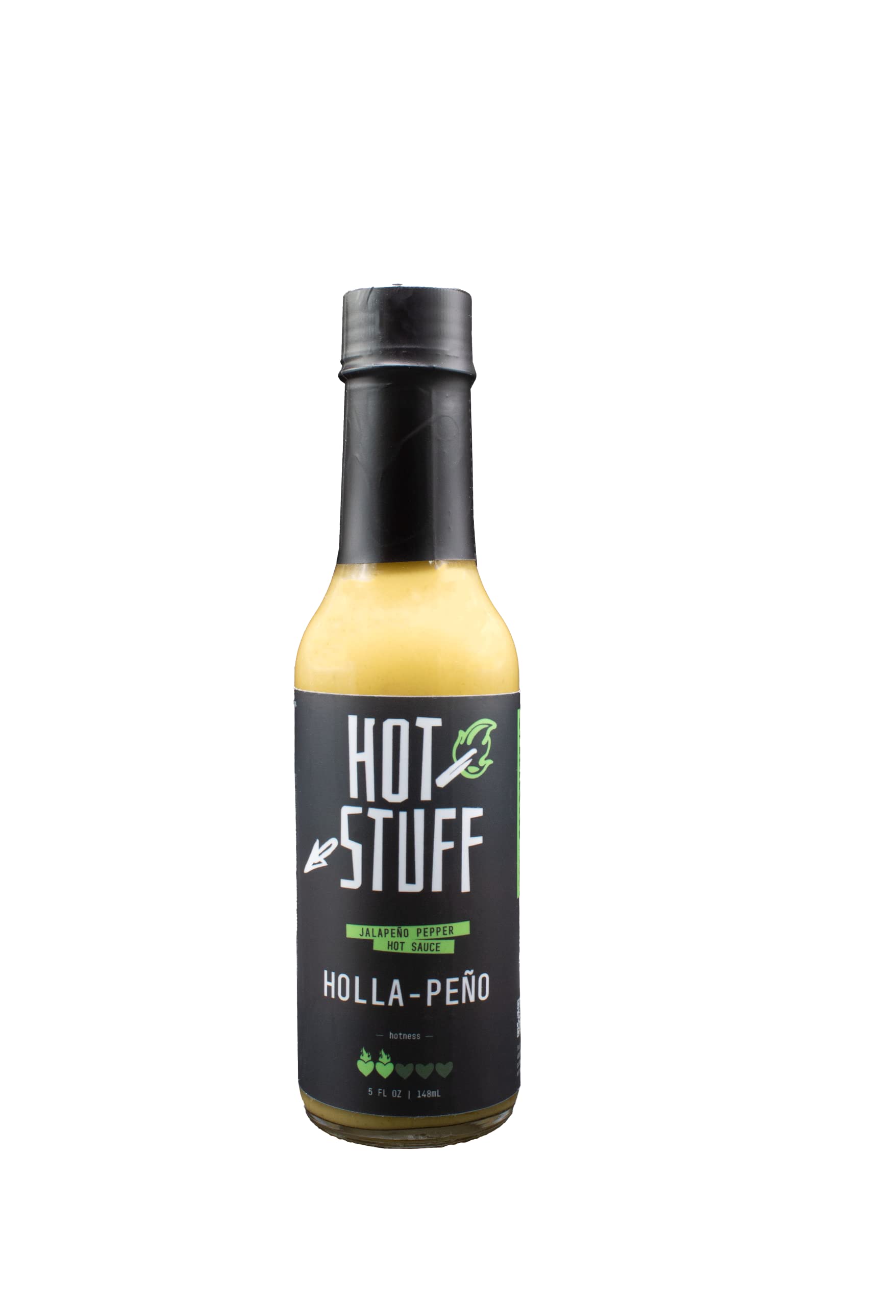Holla-Peno All Natural Hot Sauce - Single Bottle | Spicy Gourmet Pepper Sauce for Tacos, Wings & BBQ | Gluten-Free & Vegan Friendly