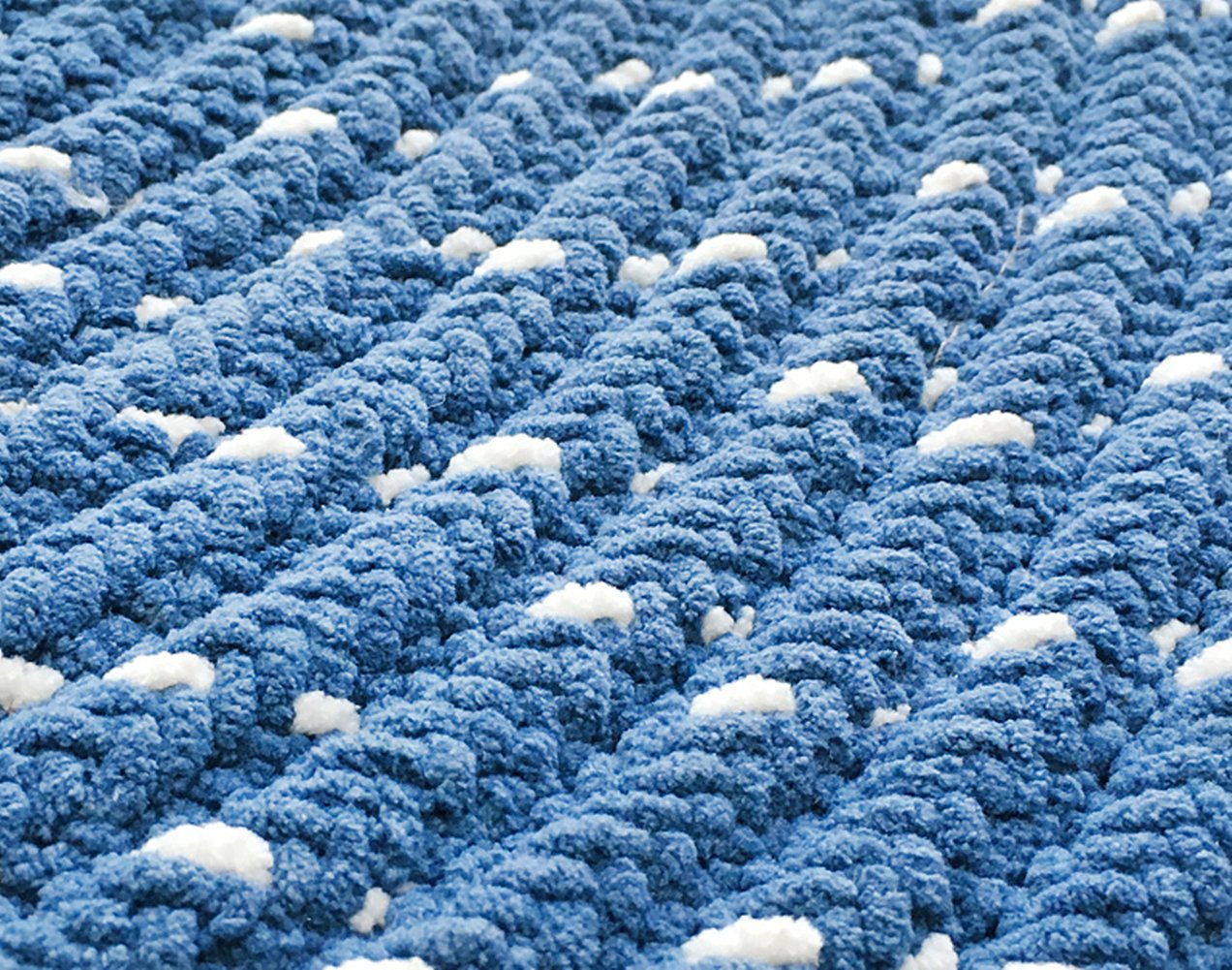 UKELER Reversible Round Braided Area Rug 3ft - Blue Handmade Washable Carpet for Living Room, Bedroom & Nursery Decor | Non-Slip Floor Mat for Home, Office & Dorm