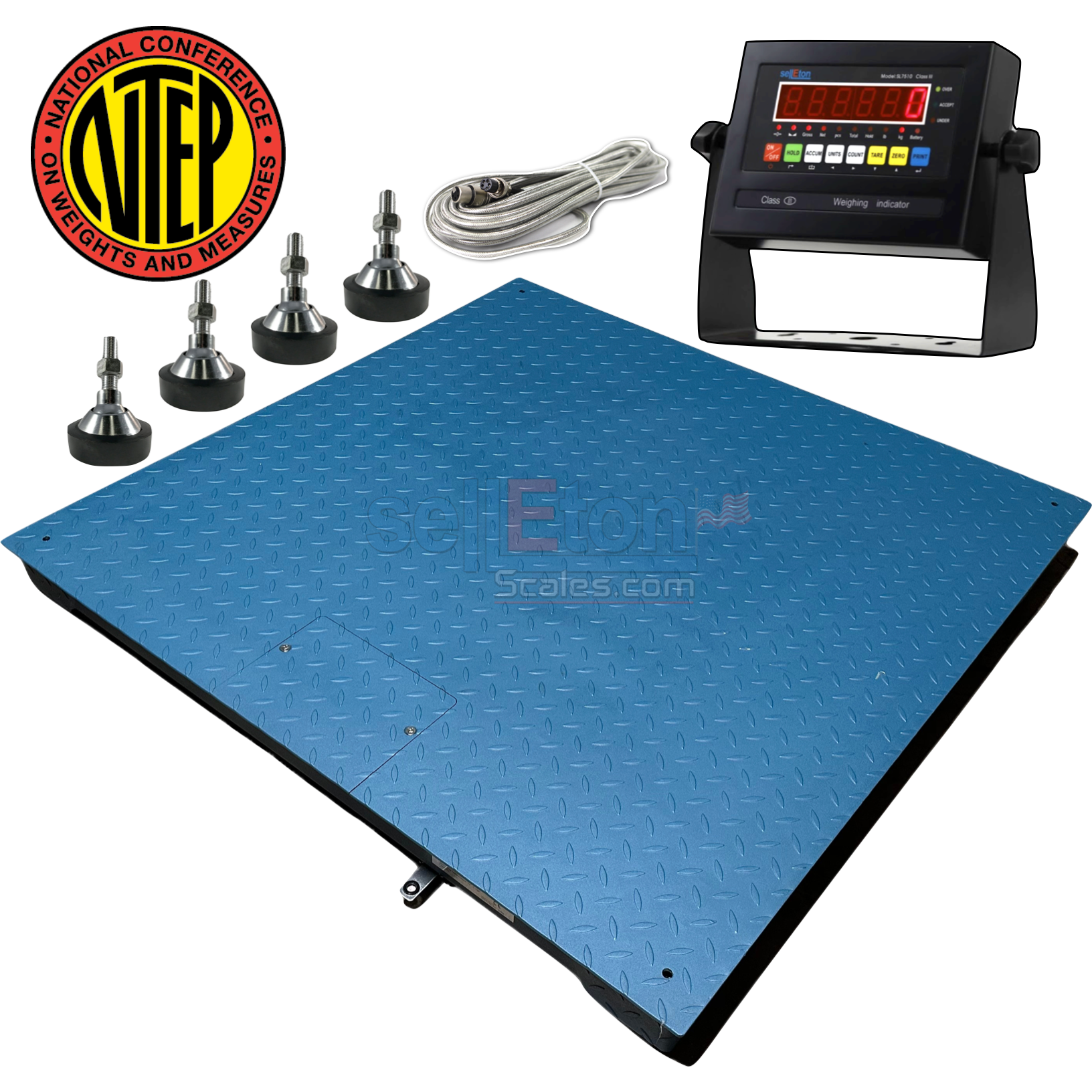 SL 800 NTEP Certified Digital Floor Scale - Legal for Trade, Heavy Duty & Customizable | Perfect for Warehouses, Shipping, and Industrial Weighing