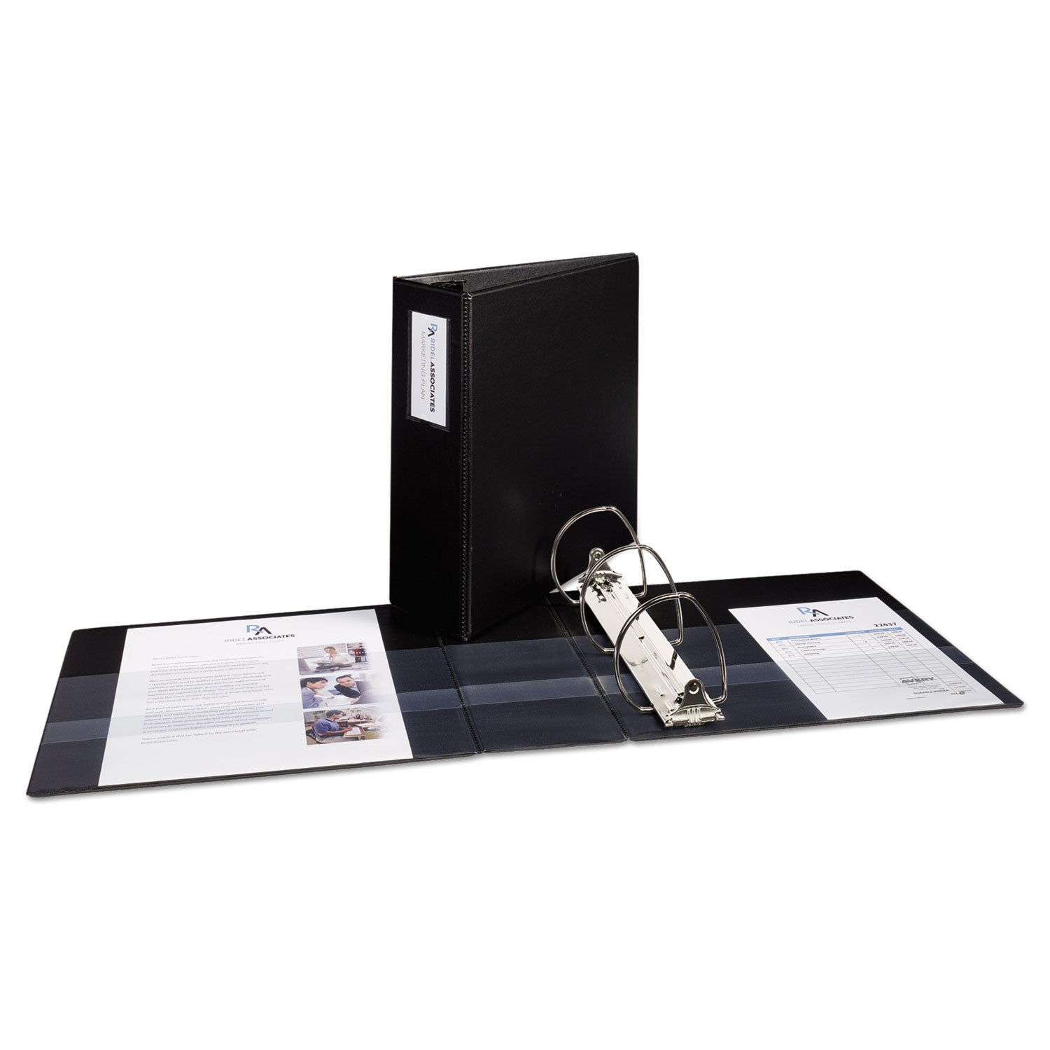 Avery® 3-Ring Durable Black Binder with DuraHinge™ & EZ-D Rings - 4