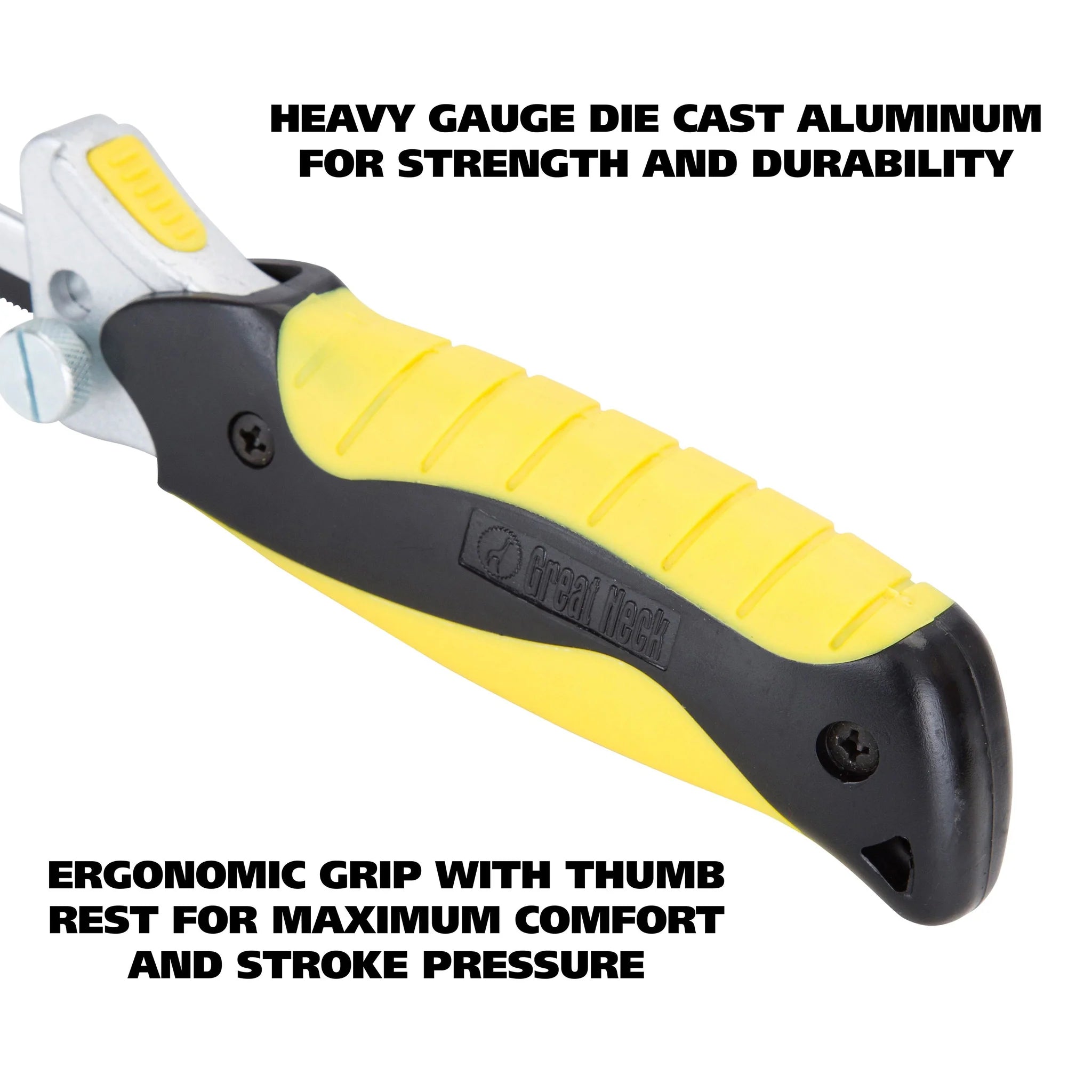 GreatNeck True Close Quarter Hacksaw - 10 Inch Carbon Steel Blade & Aluminum Frame for Cutting Wood, PVC, Foam, Brass | Heavy Duty & Comfortable Grip | Perfect for DIY Projects, Plumbing, and Home Repairs (Model 80070)