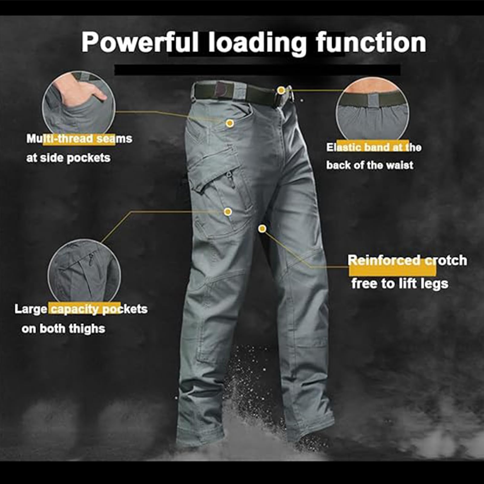 Flexcamo Tactical Waterproof Cargo Pants for Men - Durable Outdoor Work Pants with Multiple Pockets - Perfect for Hiking, Hunting & Military Use
