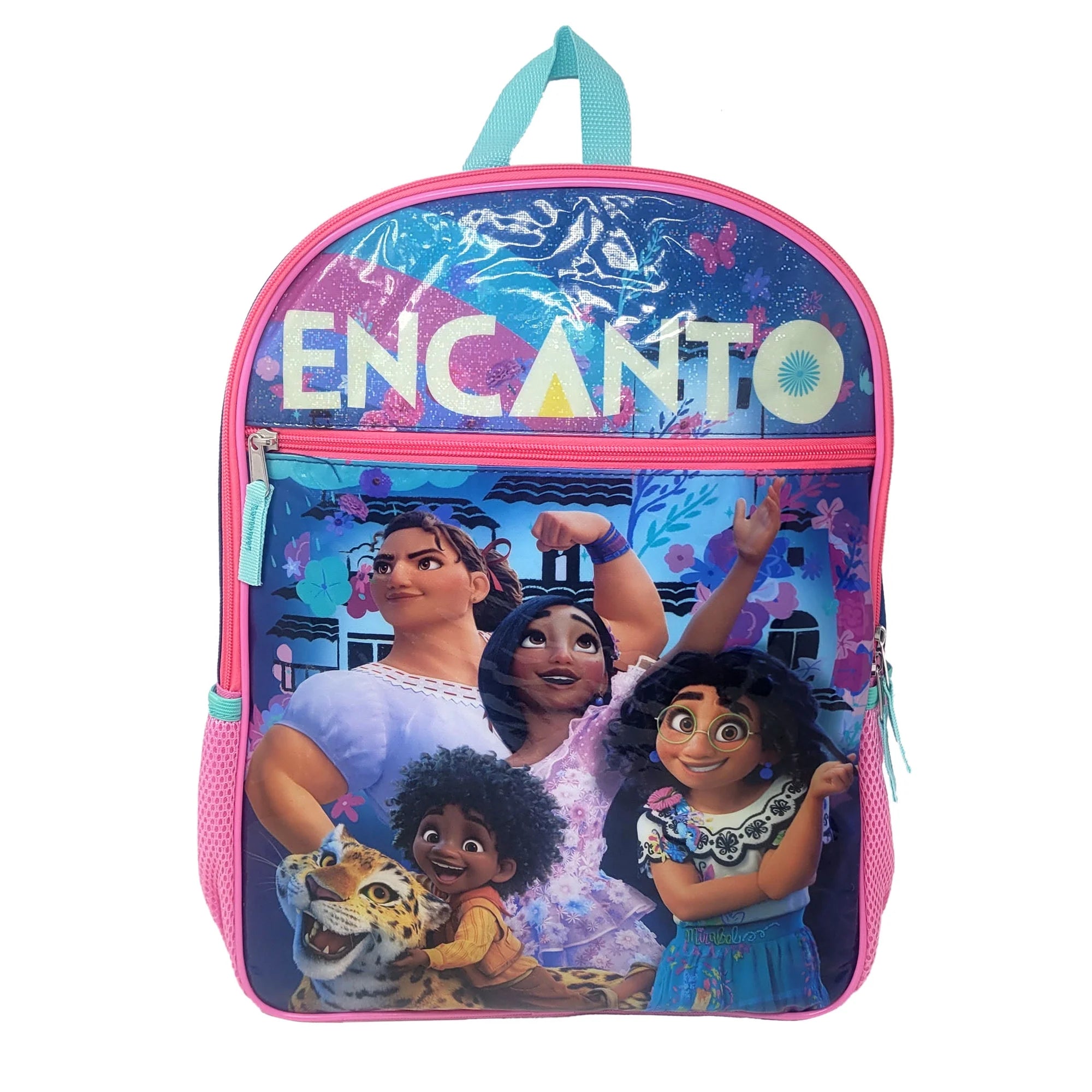 Disney Encanto Backpack 16 Inch for Girls - Isabela, Mirabel, Luisa & Antonio Madrigal Family Themed School Bag - Perfect for School, Travel & Disney Fans