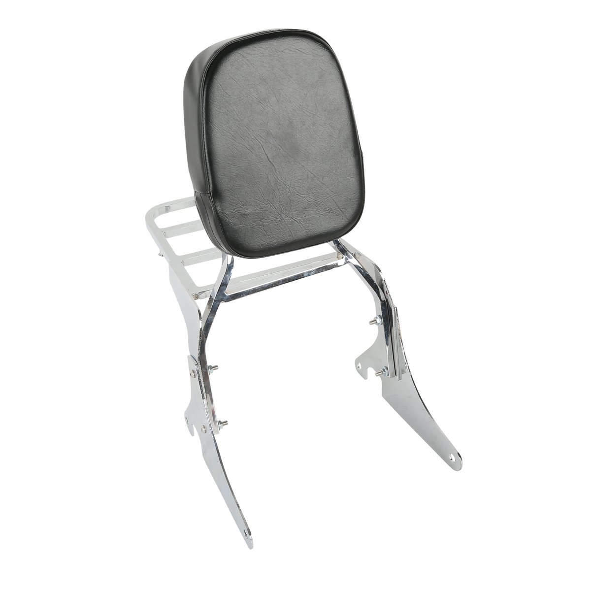 Detachable Backrest Sissy Bar with Luggage Rack for Kawasaki Vulcan VN400 VN800 (1995-2012) - Comfortable Motorcycle Passenger Seat Support & Storage Solution for Long Rides & Touring