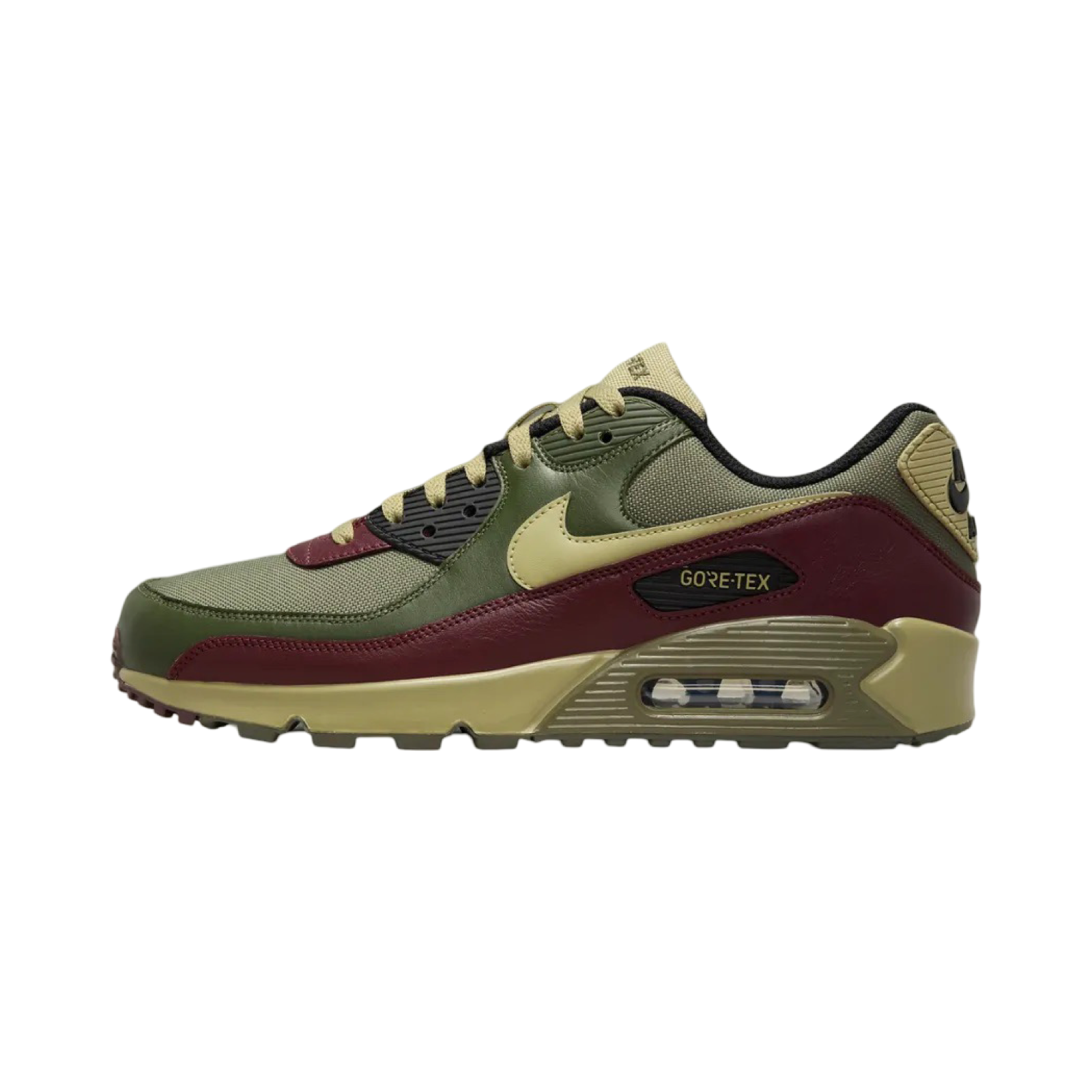 Nike Air Max 90 Gore-Tex Sneakers - Waterproof Running Shoes for Men & Women - Medium Olive/Neutral Color - Perfect for Hiking, Travel & Outdoor Activities