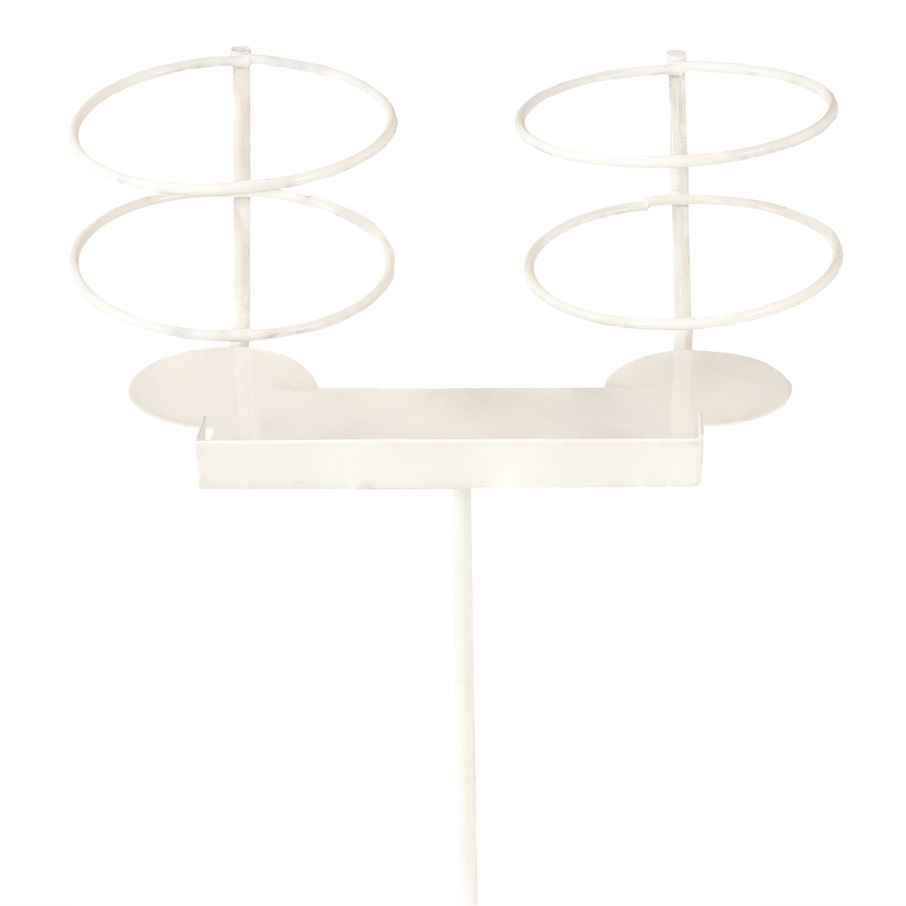 Dual Outdoor Beverage Drink Holder Stakes Set of 2 - Heavy Duty Metal Cup Holders for Lawn, Garden, Beach & Pool Parties - Perfect for BBQs, Camping & Picnics