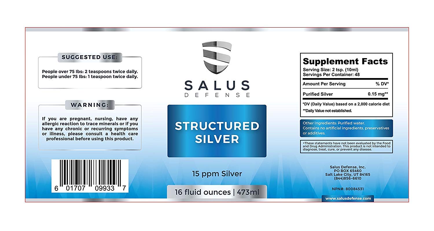 Advanced Structured Silver Liquid Supplement - 15ppm Immune Support for Daily Wellness - All Natural, No Additives - 16oz Bottle (3 Pack) - Boost Immunity & Promote Health for Active Lifestyles