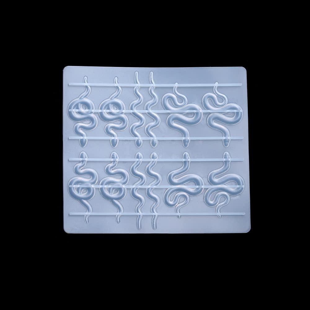 6 Pair Serpent Dangle Snake Pendant Earring Silicone Molds for Epoxy Resin Jewelry Making - DIY Crafting, Unique Handmade Earrings for Women, Perfect for Gifts and Fashion Accessories