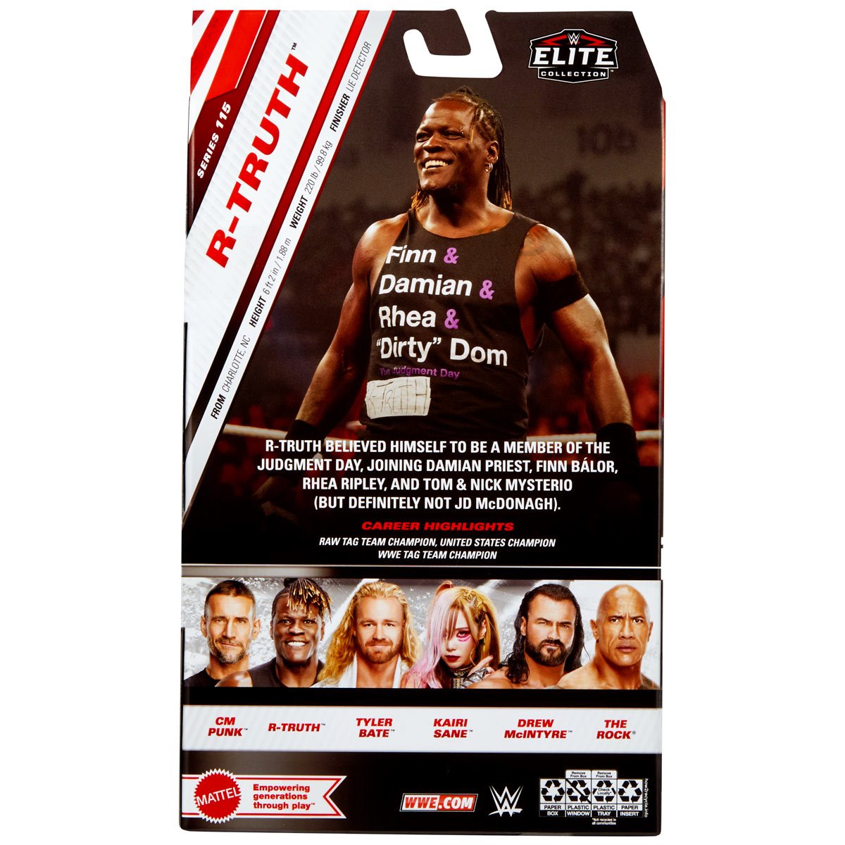 R Truth WWE Elite Collection Series 115 Action Figure - Authentic Wrestling Toy for Collectors & Fans - Perfect for Display, Play & Gifts