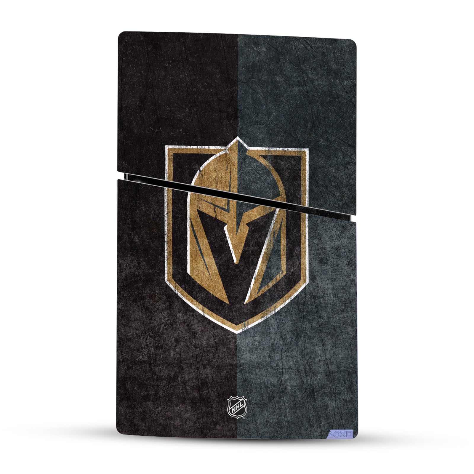 Official NHL Vegas Golden Knights Vinyl Skin Gaming Sticker Decal Compatible with Sony PlayStation 5 PS5 Slim/Pro Digital Edition Console - Customize Your Gaming Setup for Ultimate Team Spirit